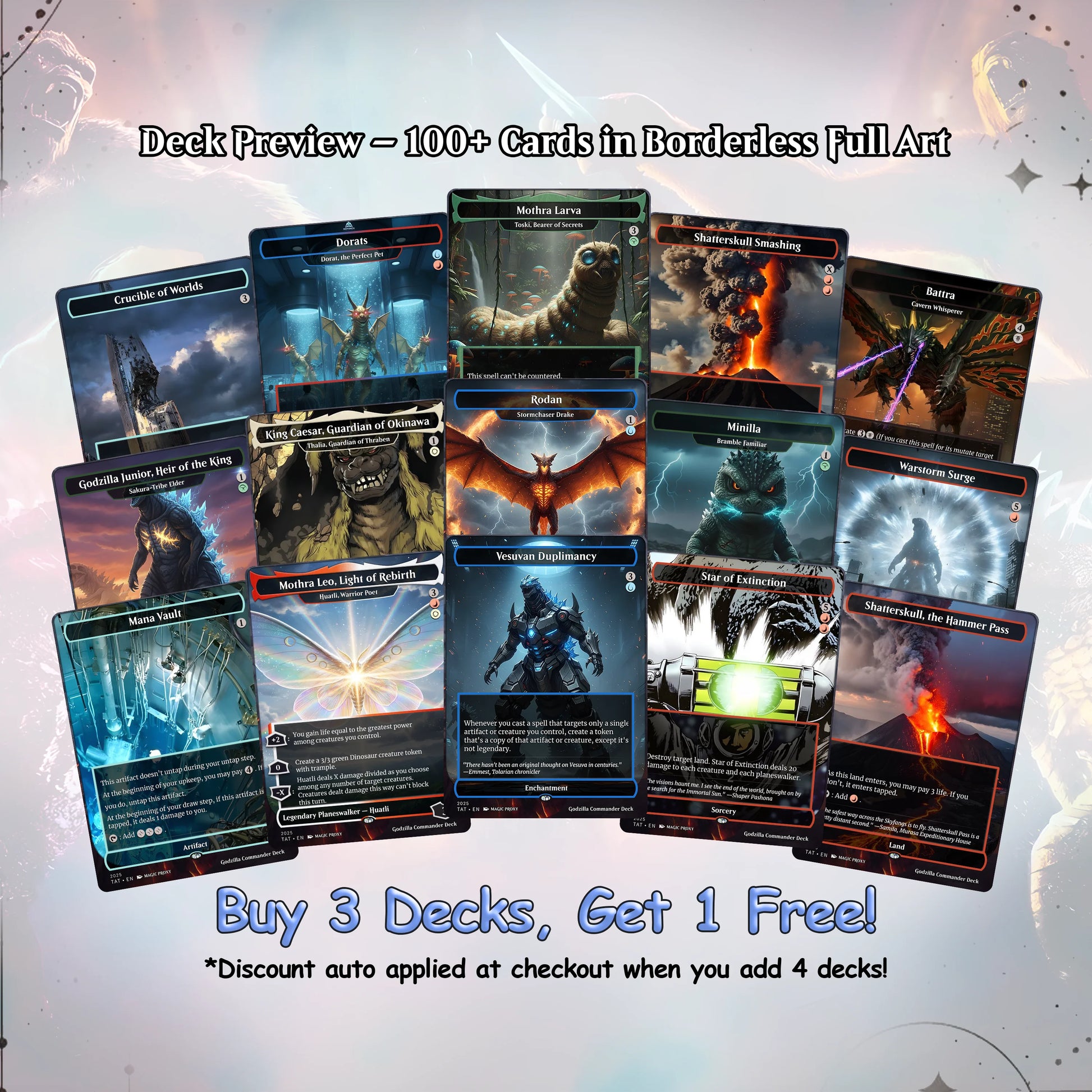 Godzilla Commander cEDH Deck - Godzilla  Commander Magic Commander - Magic Proxy Deck with 170+ Unique Cards - Custom Ca