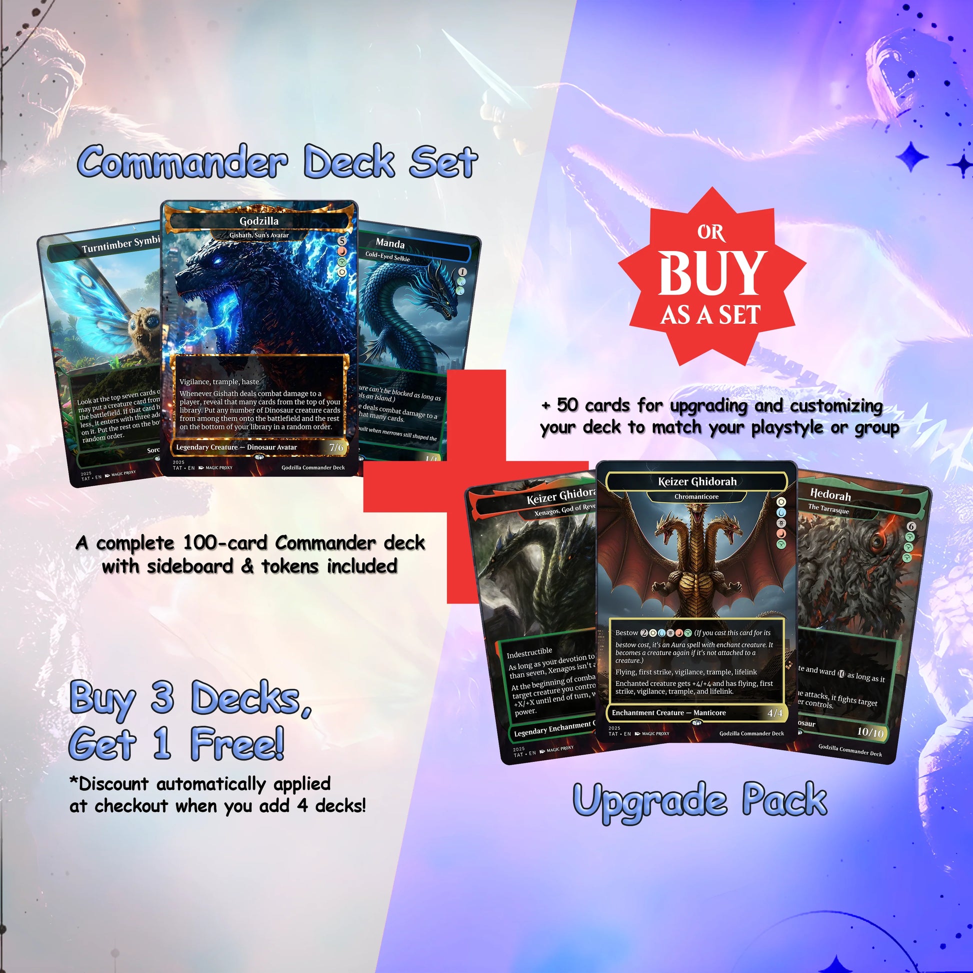 Godzilla Commander cEDH Deck - Godzilla  Commander Magic Commander - Magic Proxy Deck with 170+ Unique Cards - Custom Ca
