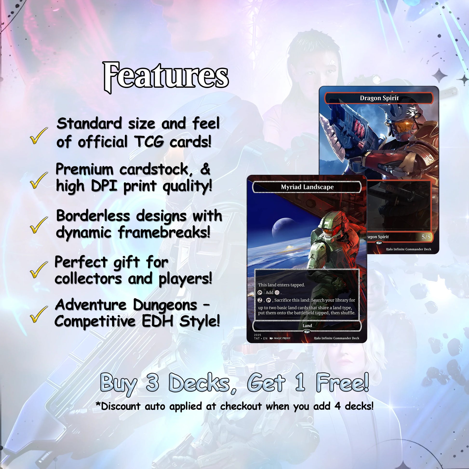 Halo Infinite Commander Deck • Halo Infinite themed Mtg Proxy Deck • Halo. Armor. • Mtg Deck Box • Proxy Custom Card • M