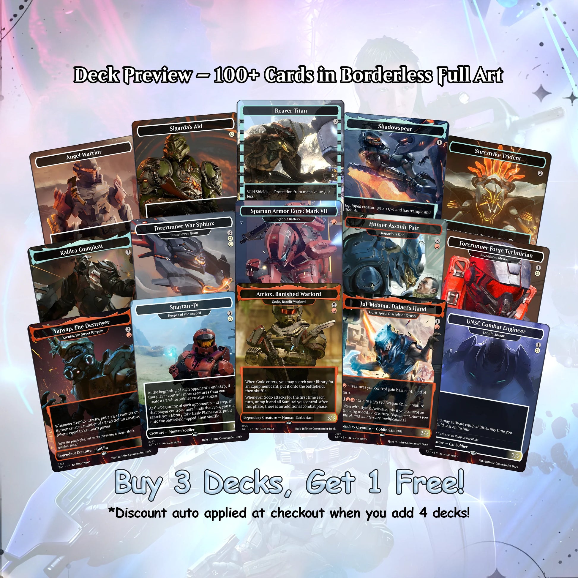 Halo Infinite Commander Deck • Halo Infinite themed Mtg Proxy Deck • Halo. Armor. • Mtg Deck Box • Proxy Custom Card • M