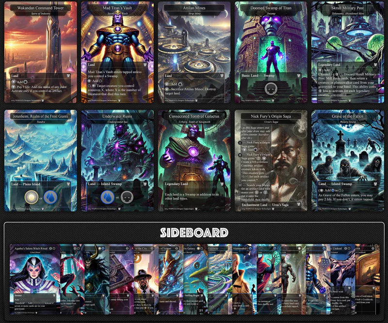 H.a.s.h.a.t.o.n. the S.c.a.r.a.b.'s. Fist EDH Deck, 115 Cards, 15 Sideboard, Includes all major characters, T.h.a.n.o.s.