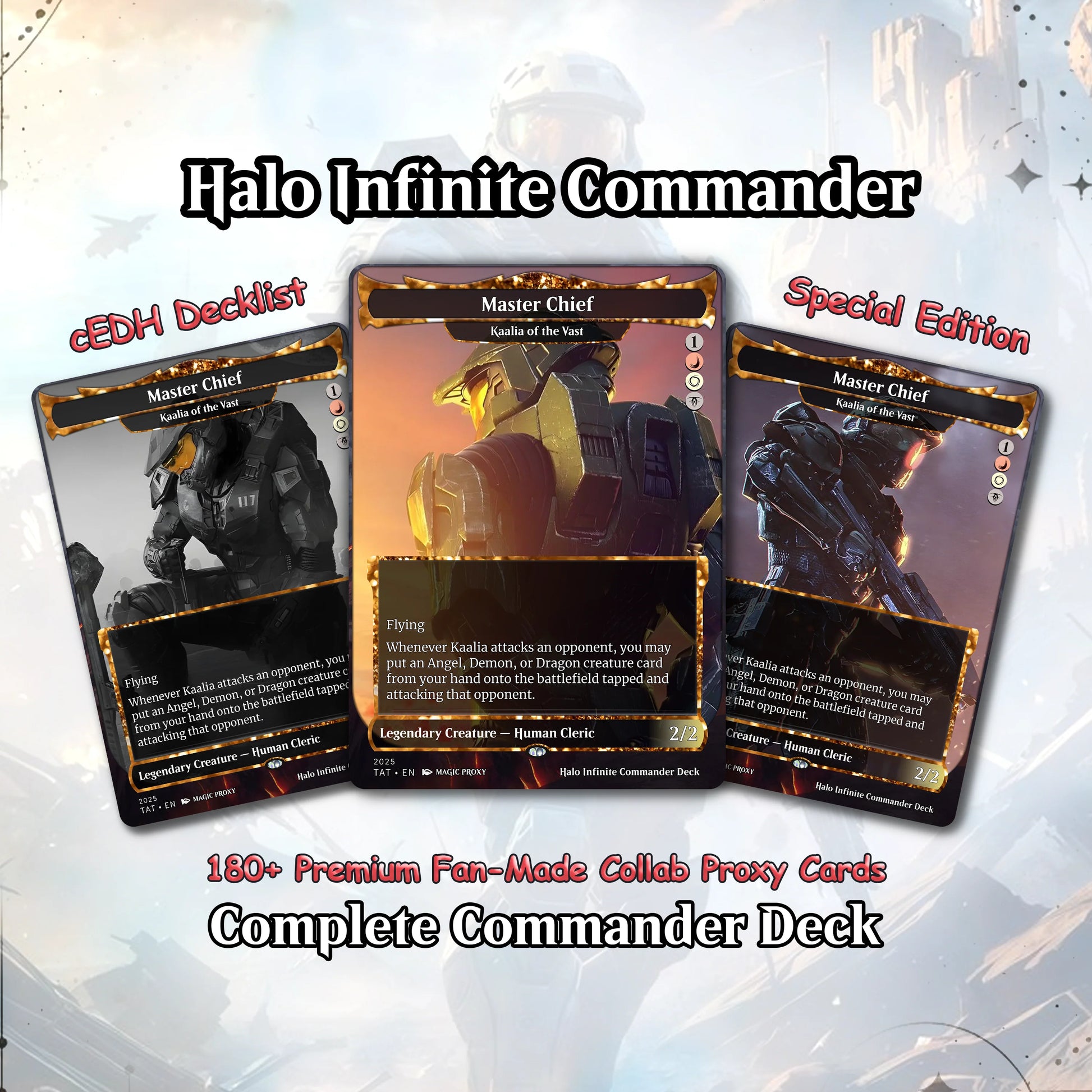 Halo Infinite Commander cEDH Deck - Halo Infinite Commander Magic Commander - Magic Proxy Deck with 170+ Unique Cards - 