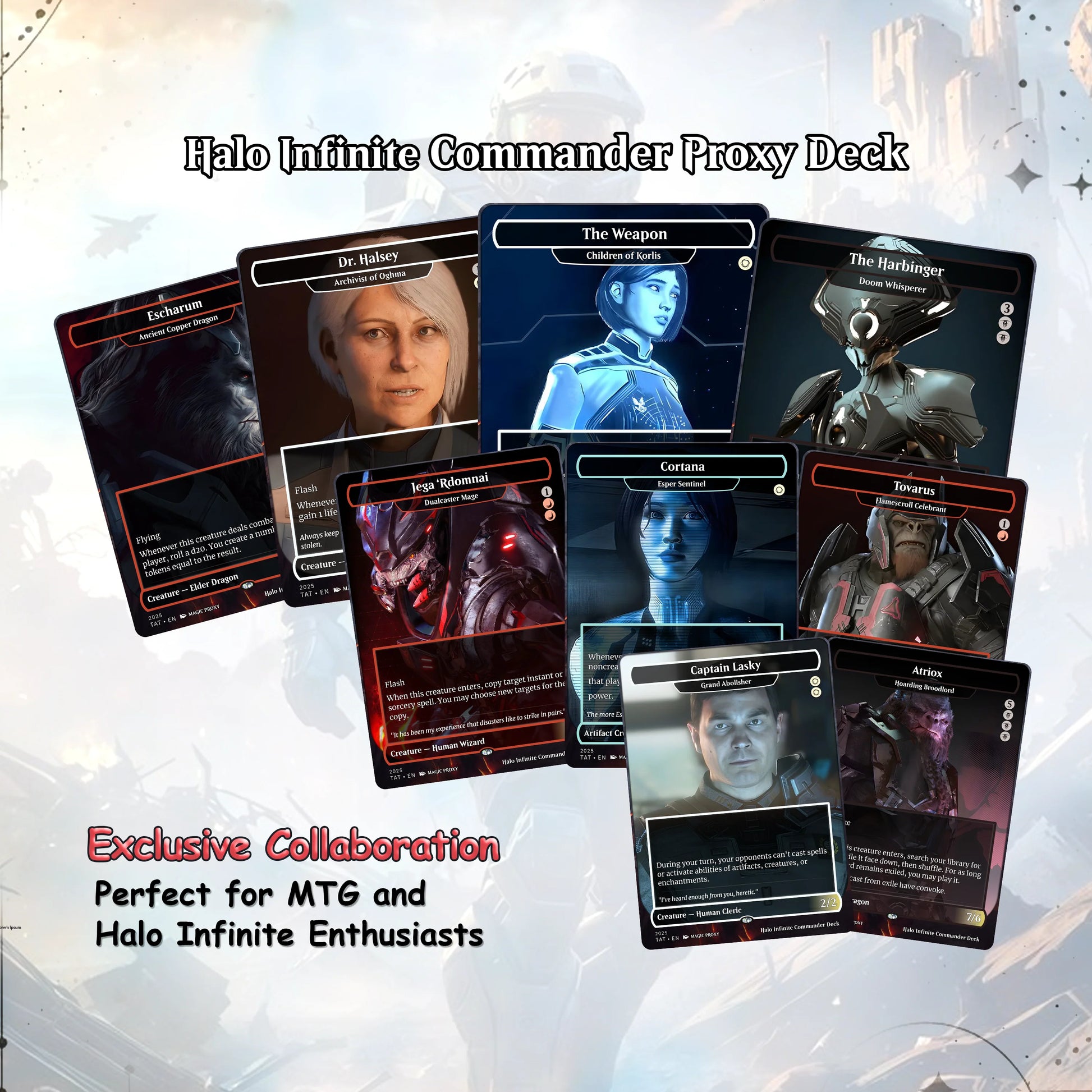 Halo Infinite Commander cEDH Deck - Halo Infinite Commander Magic Commander - Magic Proxy Deck with 170+ Unique Cards - 