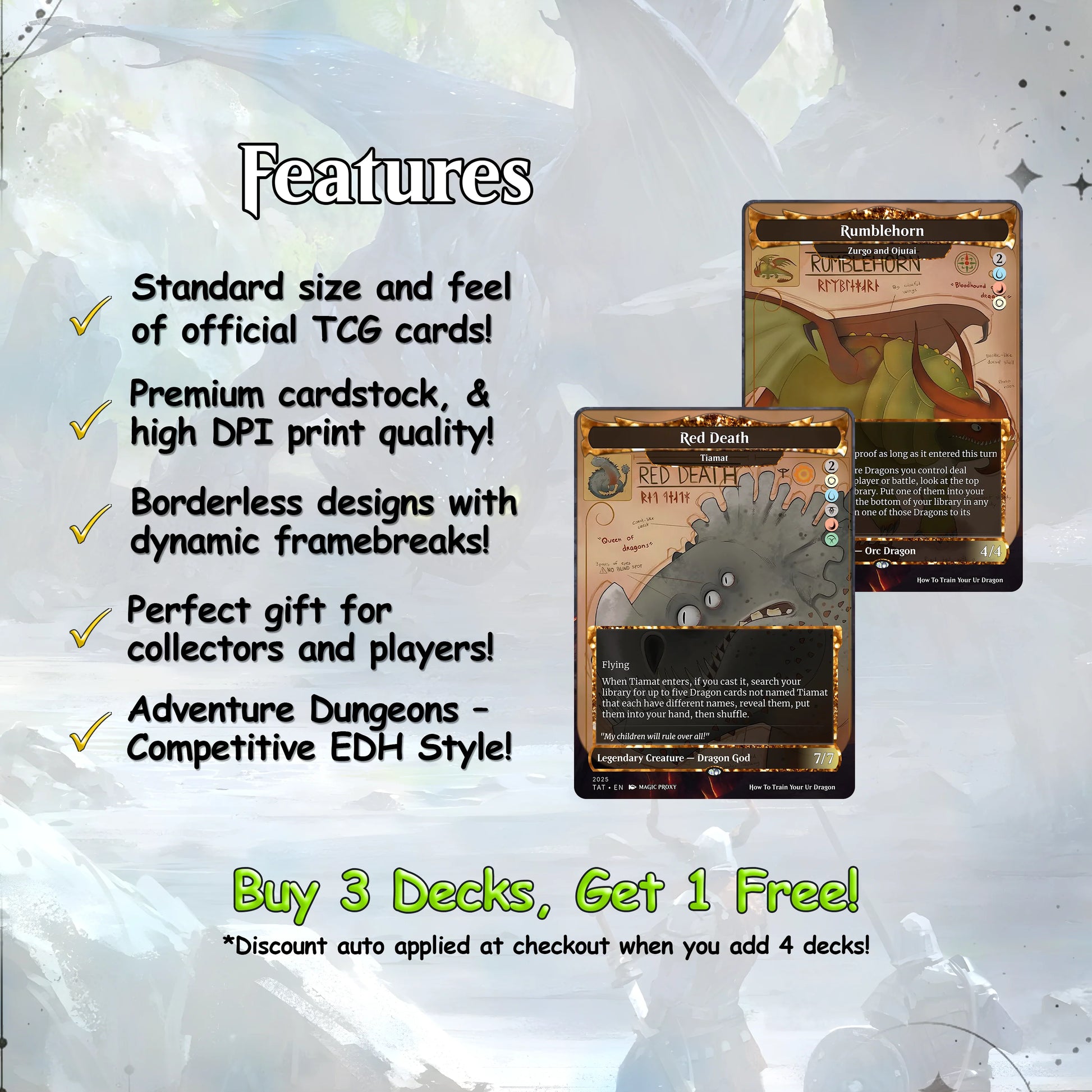 How to Train Your Dragon Commander cEDH Deck - How to Train Your Dragon Commander Magic Commander - Magic Proxy Deck wit