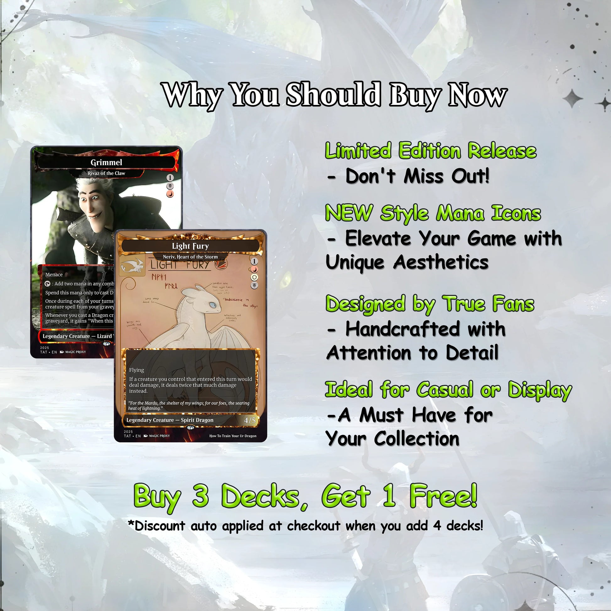 How to Train Your Dragon Commander cEDH Deck - How to Train Your Dragon Commander Magic Commander - Magic Proxy Deck wit