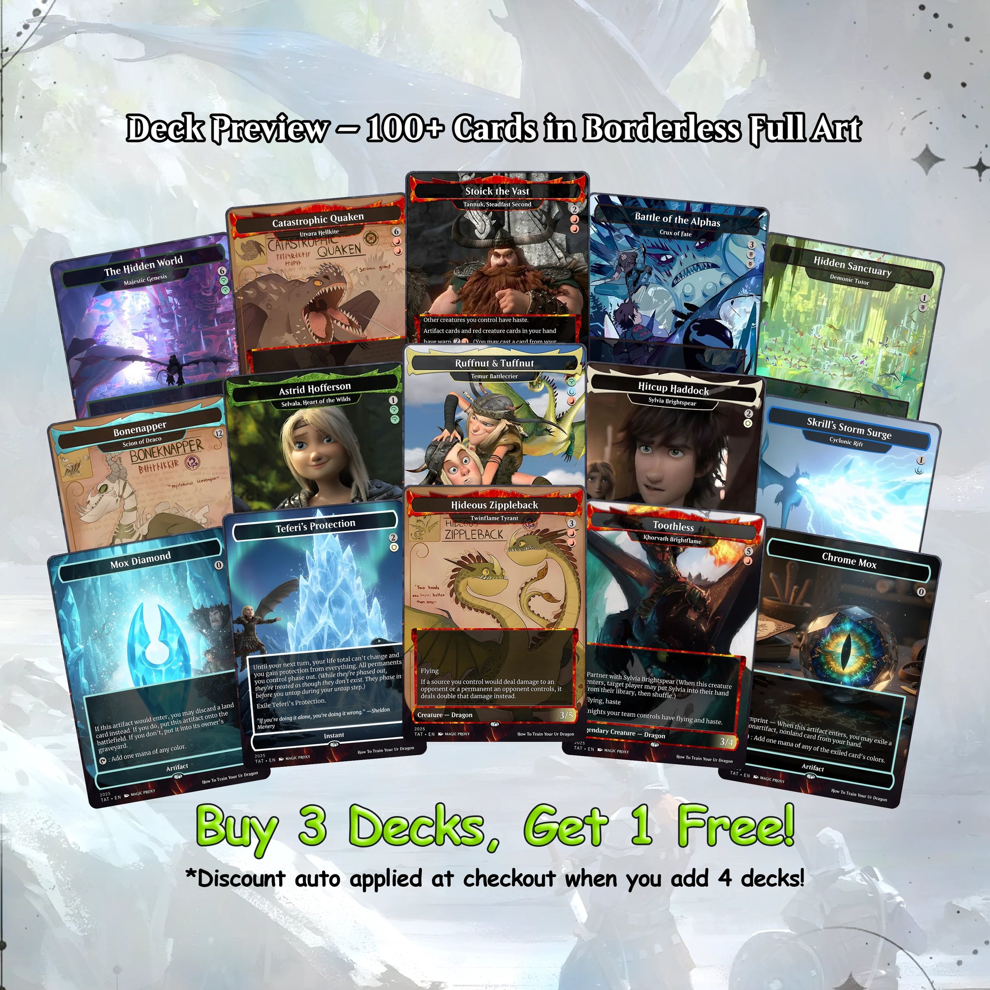 How to Train Your Dragon Commander cEDH Deck - How to Train Your Dragon Commander Magic Commander - Magic Proxy Deck wit