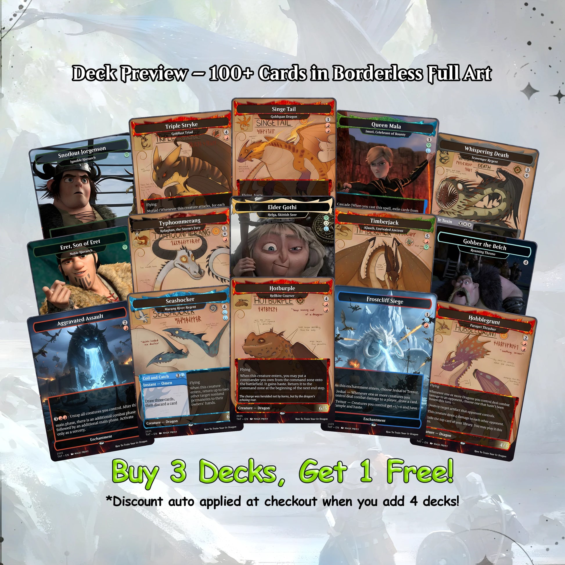 How to Train Your Dragon Commander cEDH Deck - How to Train Your Dragon Commander Magic Commander - Magic Proxy Deck wit