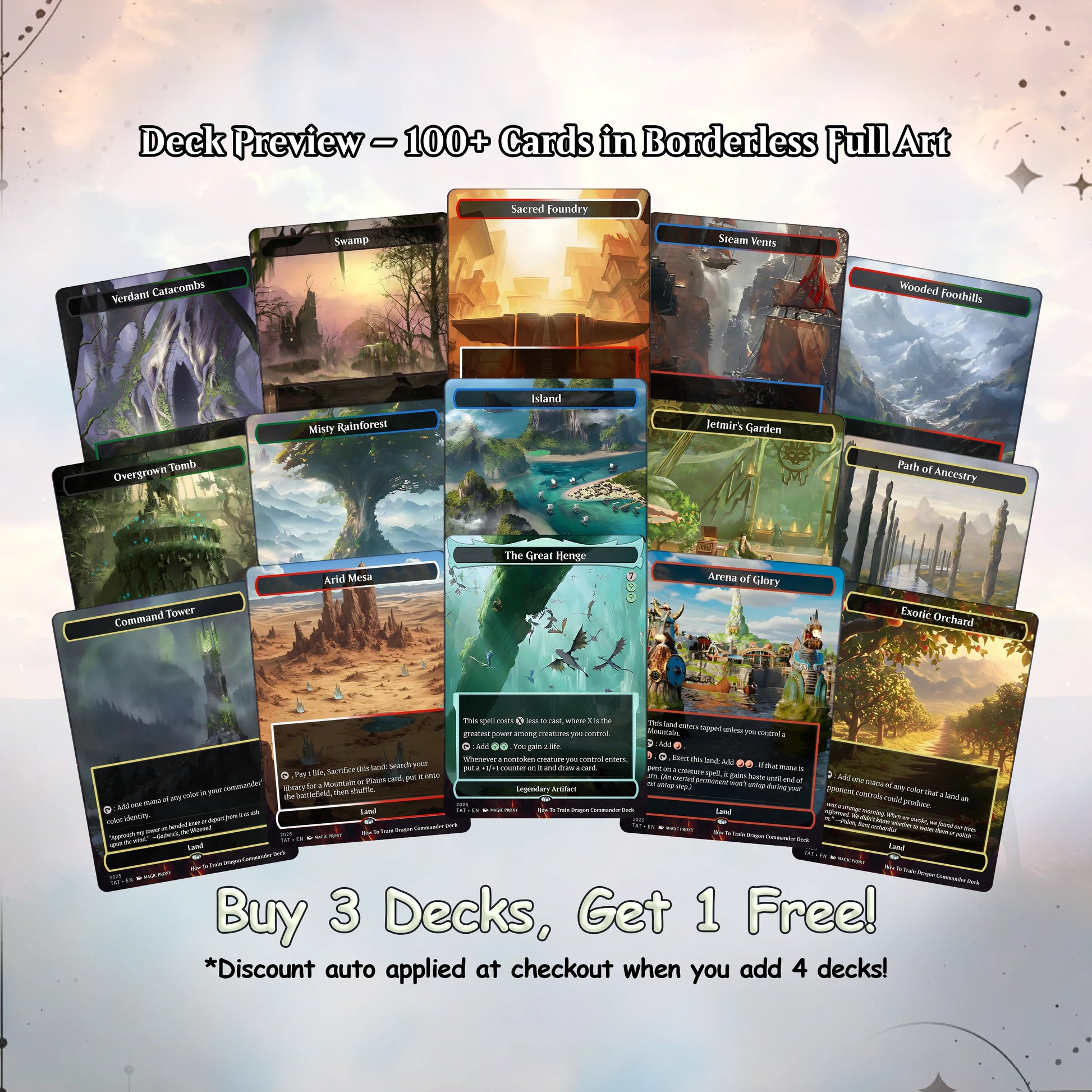 How to Train Your Dragon Commander Deck • Fly High with Toothless as Your Commander! • Custom MTG Card • Premium Proxy C