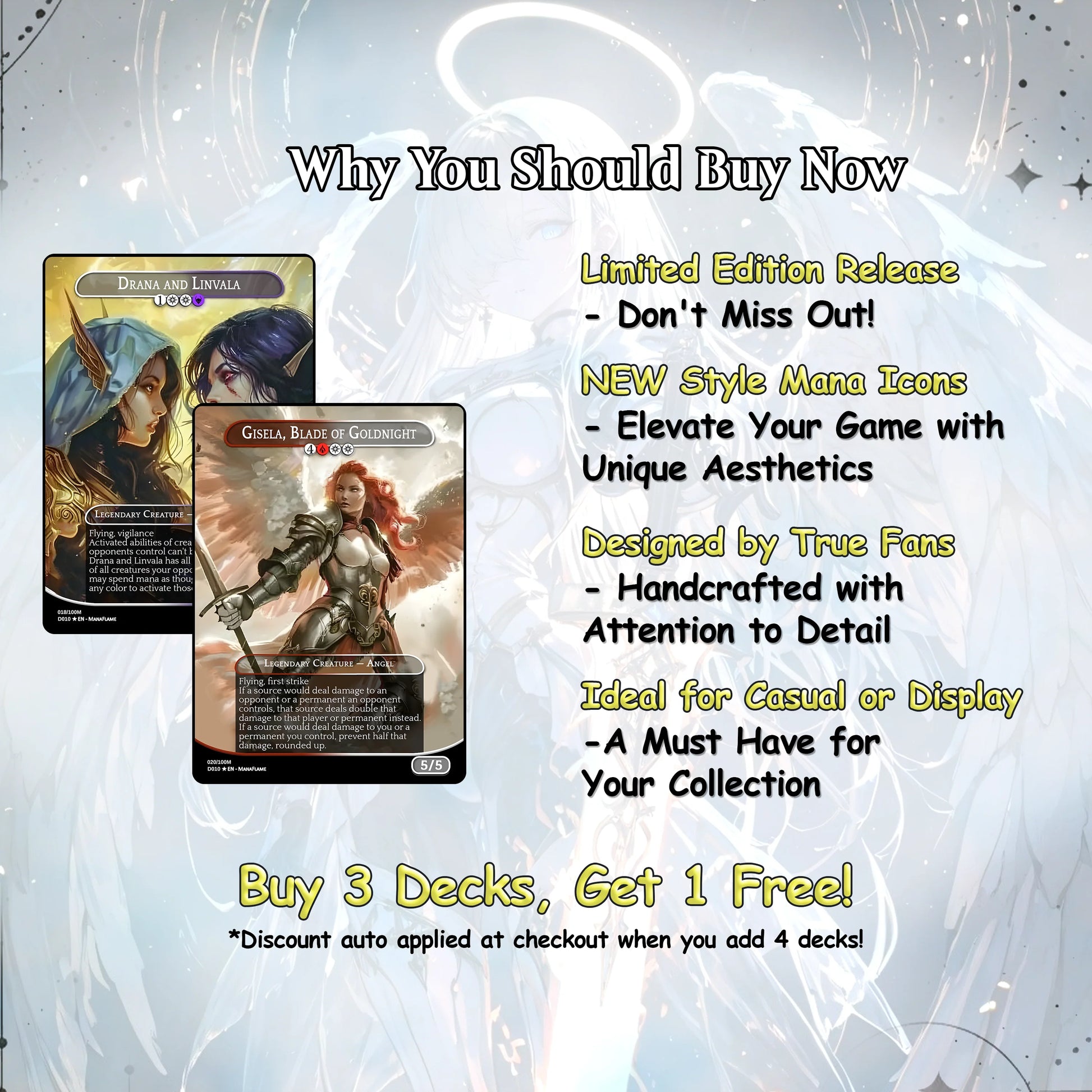 Kaalia Big Creatures - 120 Proxy Cards - Commander EDH Deck - High Quality Altered Cards - Full ManaFlame Deck