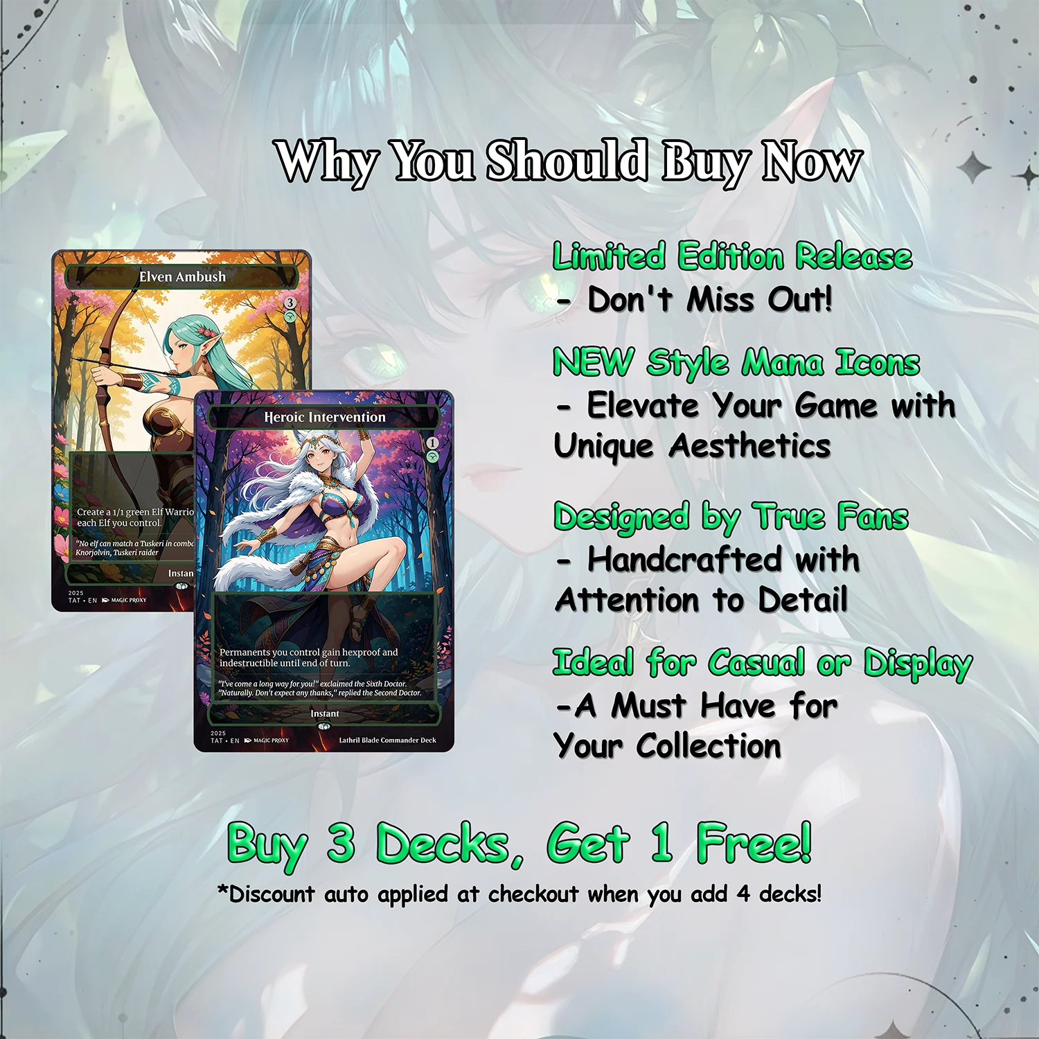 Lathril Blade of the Elves Anime Waifu Ready to Play Proxy Commander Deck Custom Proxy EDH Elf Tribal Elves High Quality