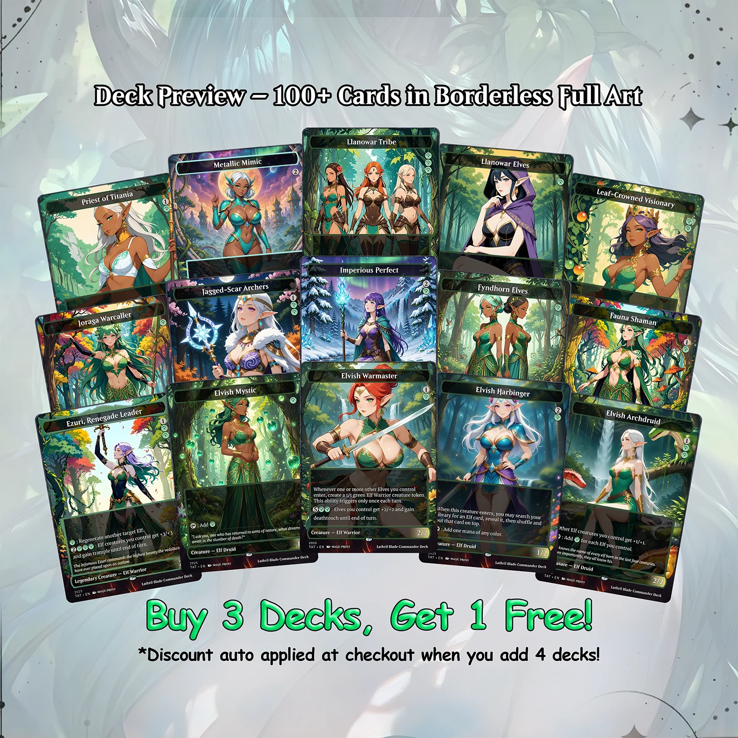 Lathril Blade of the Elves Anime Waifu Ready to Play Proxy Commander Deck Custom Proxy EDH Elf Tribal Elves High Quality