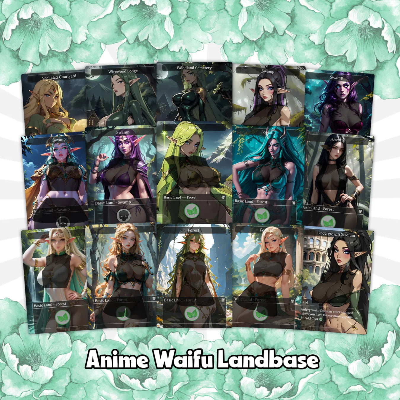 Lathril Blade of the Elves EDH Anime Style Waifu Proxy Deck Custom Proxy Elf Tribal Elves High Quality Cards, 120 Cards,