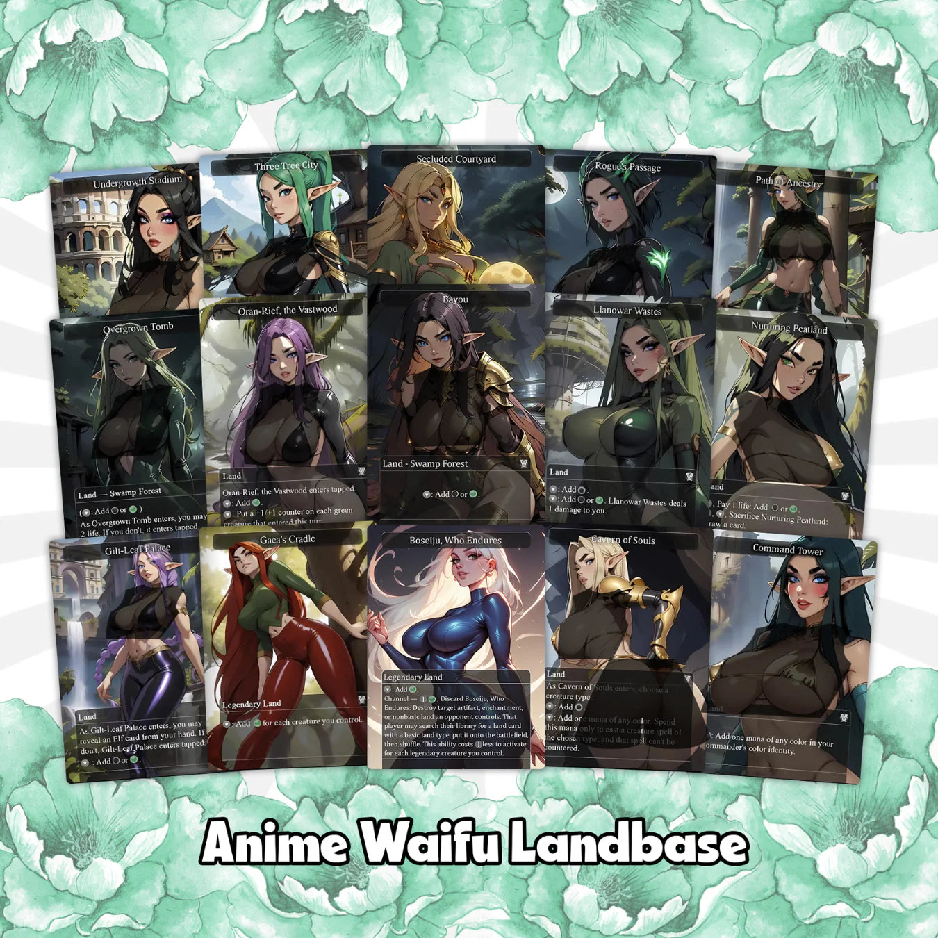Lathril Blade of the Elves EDH Anime Style Waifu Proxy Deck Custom Proxy Elf Tribal Elves High Quality Cards, 120 Cards,