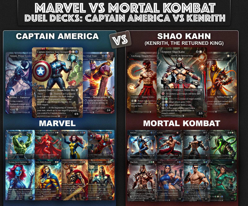 M.a.r.v.e.l vs M.o.r.t.a.l. K.o.m.b.a.t, D.u.e.l Decks, 2 EDH Decks, K.e.n.r.i.t.h. the R.e.t.u.r.n.e.d K.i.n.g. vs C.a.