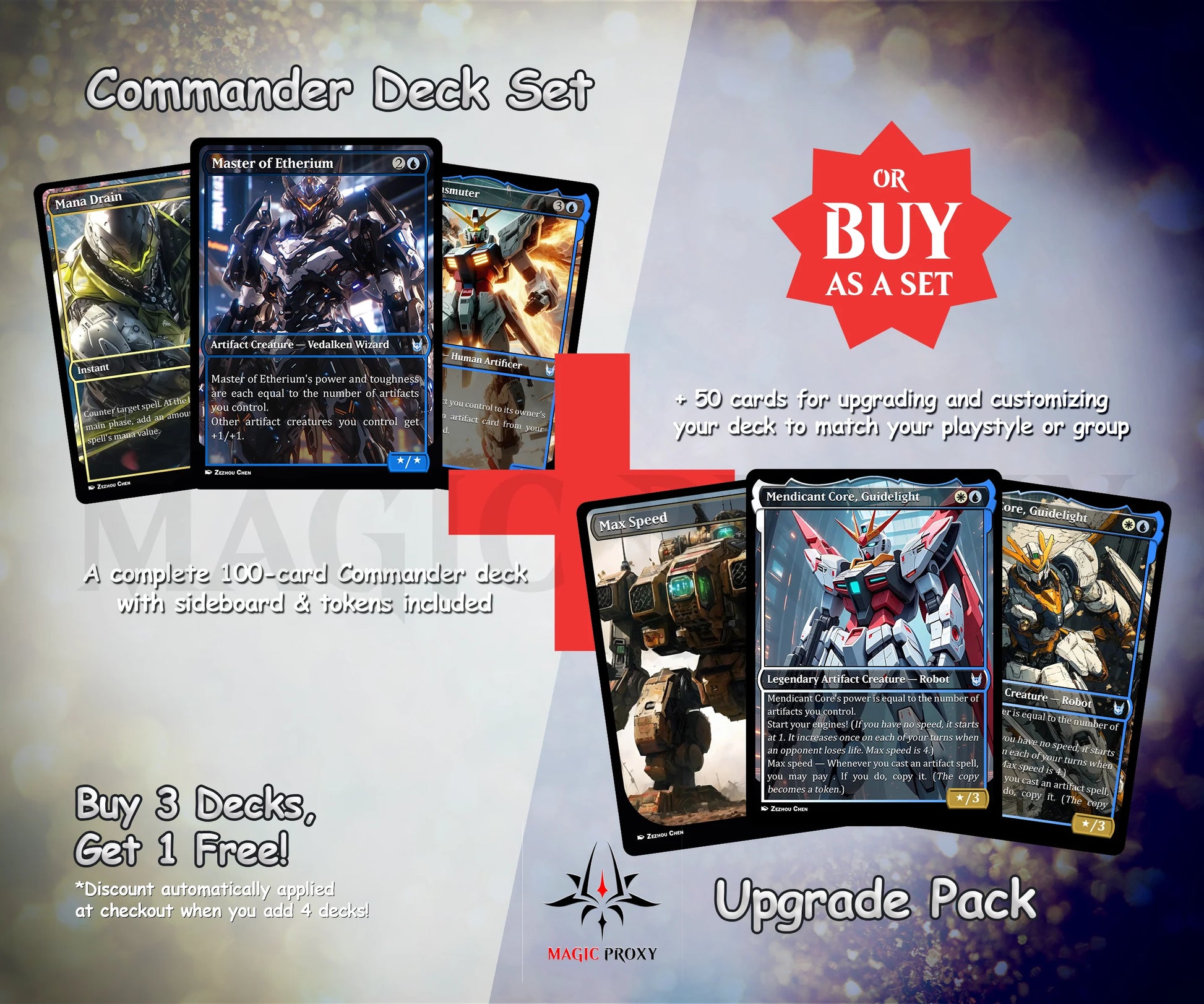 Mendicant Core Commander EDH Deck - Mendicant Core Commander Magic Commander - Magic Proxy Deck with 160+ Unique Cards -