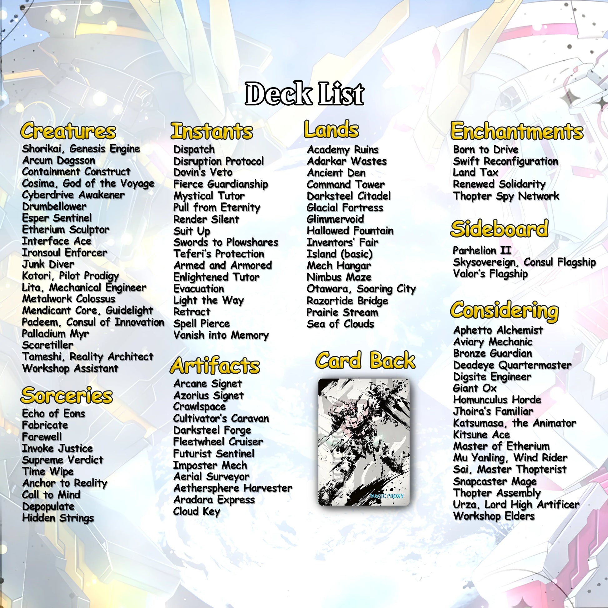 Mendicant Core Commander cEDH Deck - Mendicant Core Commander Magic Commander - Magic Proxy Deck with 160+ Unique Cards 