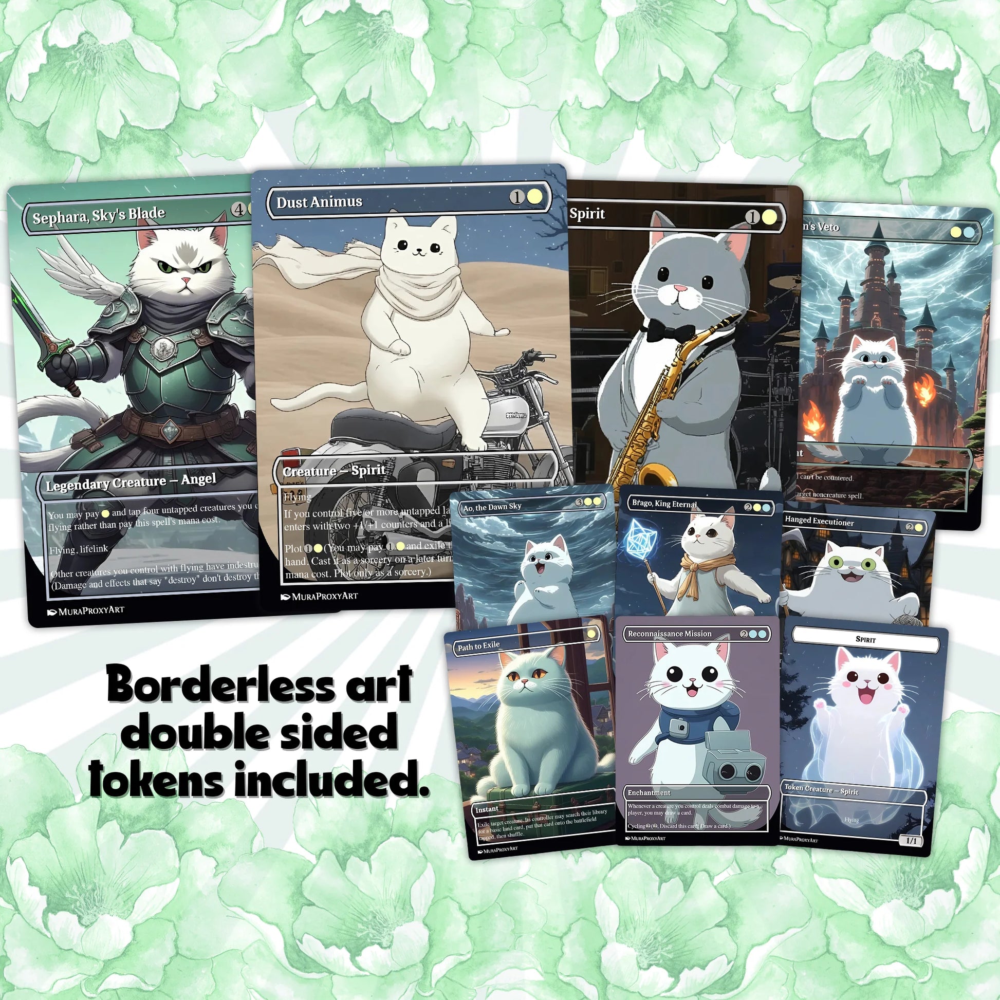 Millicent Spirit Tribal Proxy Commander Deck, 100 Cards + 6 Free Tokens | Cute Custom Full Art | MuraProxyArt