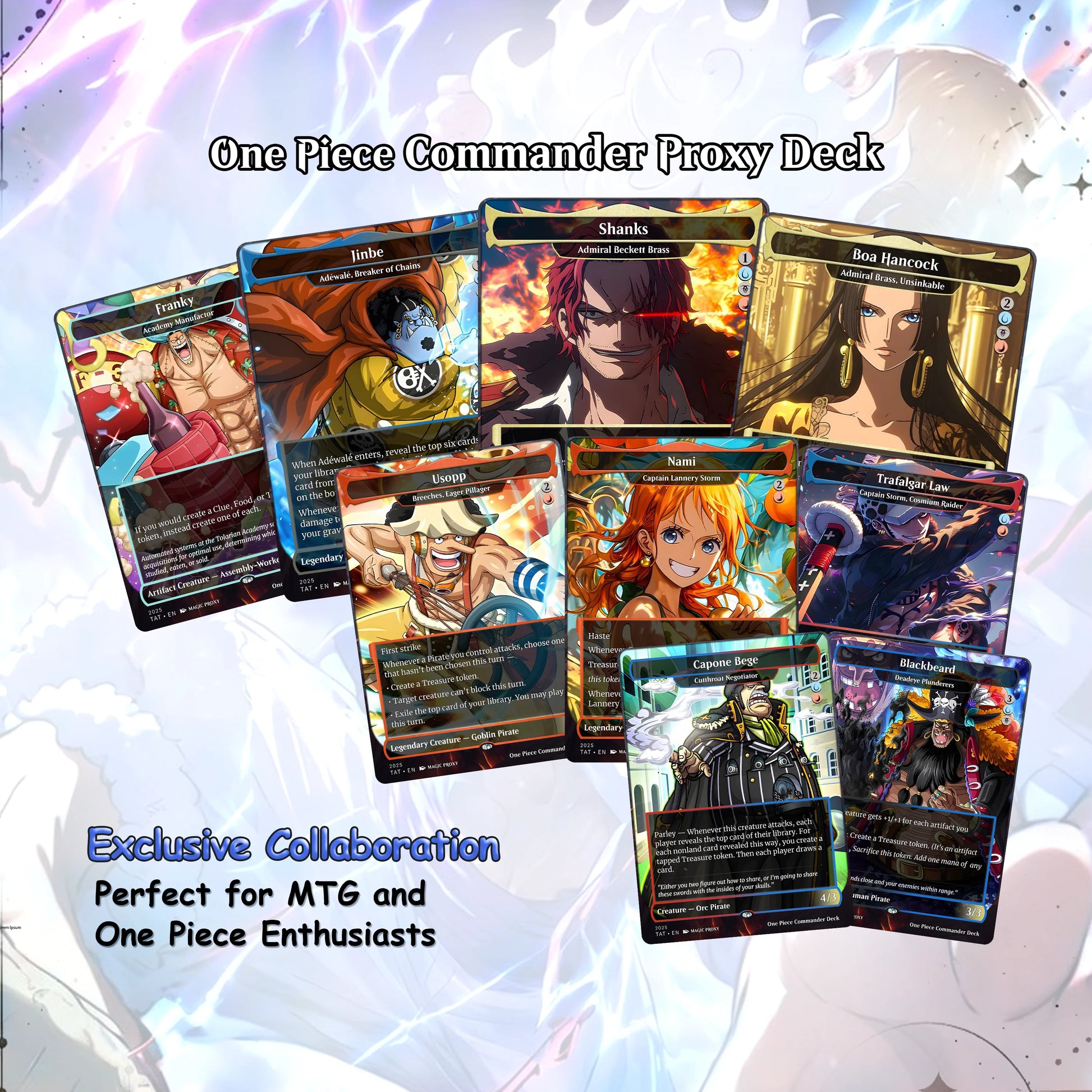 O.n.e P.i.e.c.e Commander cEDH Deck - O.n.e P.i.e.c.e Commander Magic Commander - Magic Proxy Deck with 160+ Unique Card