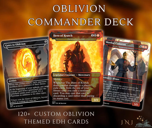 Oblivion Themed Commander Deck Proxies, Rakdos Madness, 100+ Unique Cards, Quality Custom Card Proxy Replicas for Comman