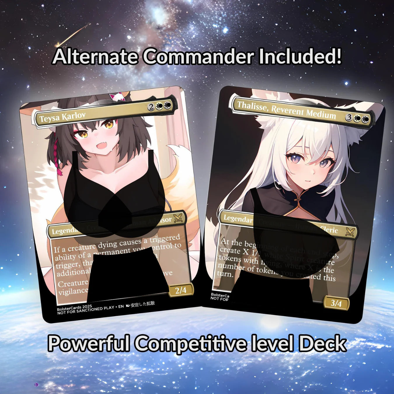 Orzhov Token Anime Style Waifu Tribal Commander Deck Special Edition Custom Proxy Deck Art For EDH High Quality Cards 10