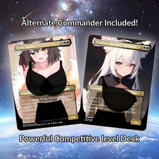 Orzhov Token Anime Style Waifu Tribal Commander Deck Special Edition Custom Proxy Deck Art For EDH High Quality Cards 10