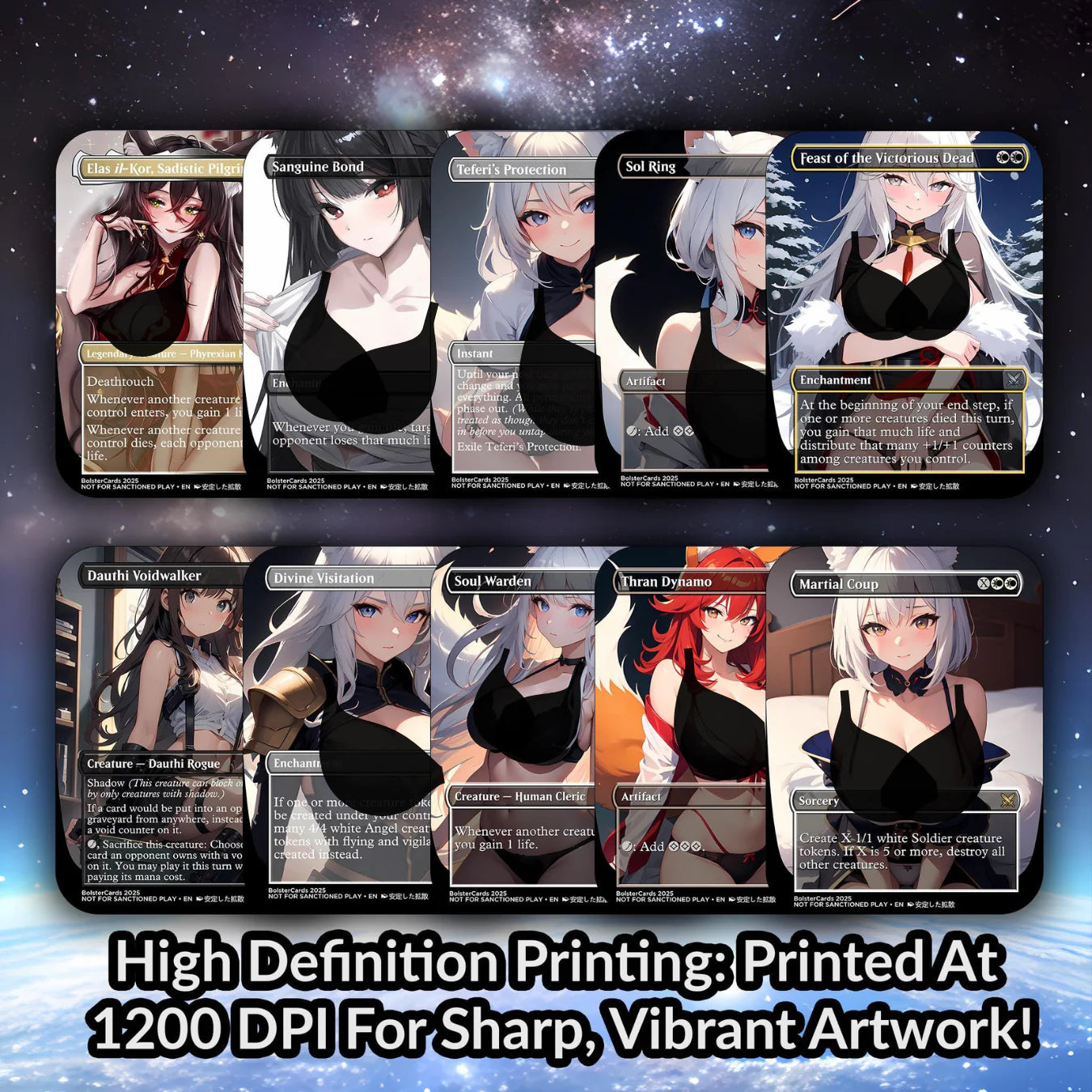 Orzhov Token Anime Style Waifu Tribal Commander Deck Special Edition Custom Proxy Deck Art For EDH High Quality Cards 10