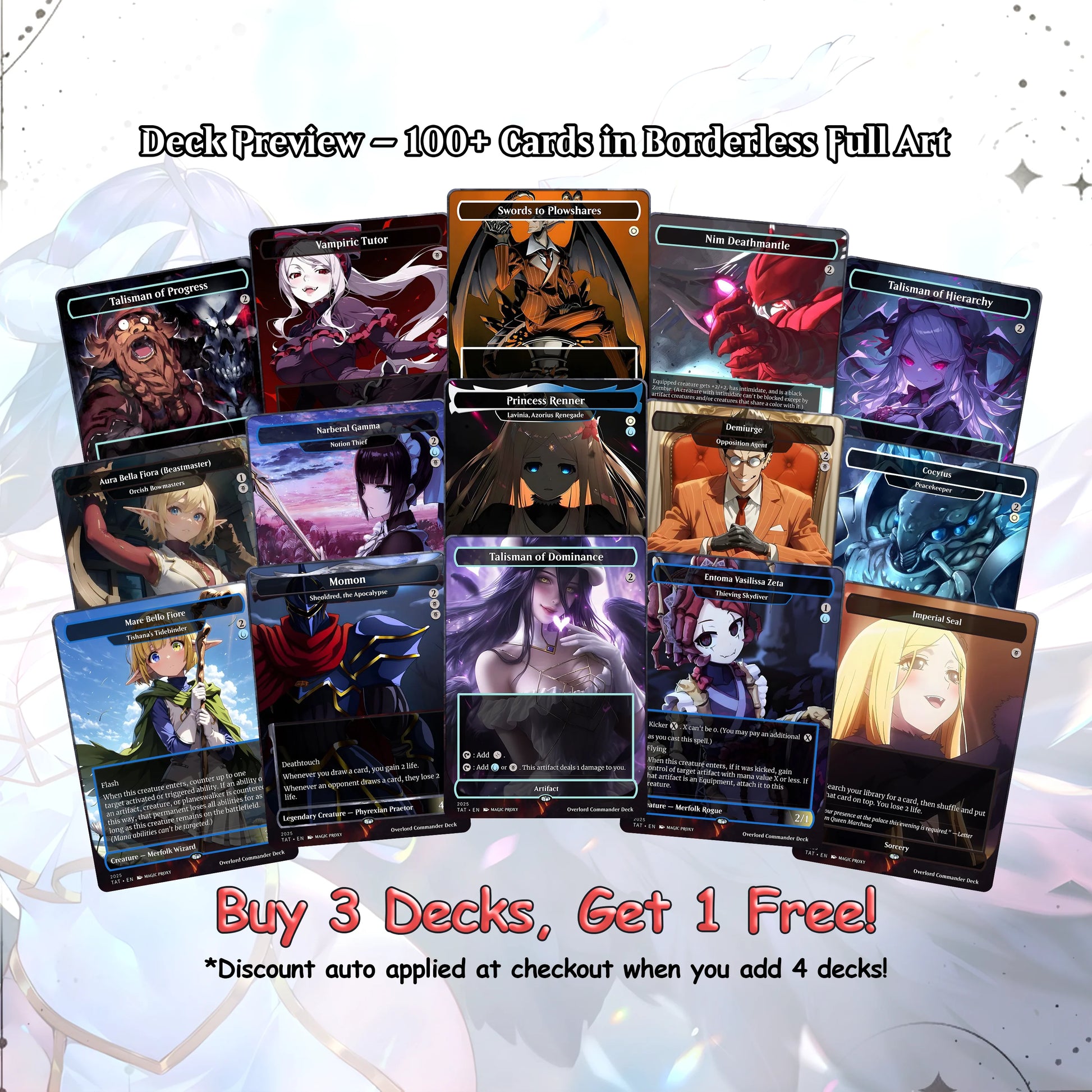 Overlord Commander cEDH Deck - Overlord Commander Magic Commander - Magic Proxy Deck with 160+ Unique Cards - Custom Car