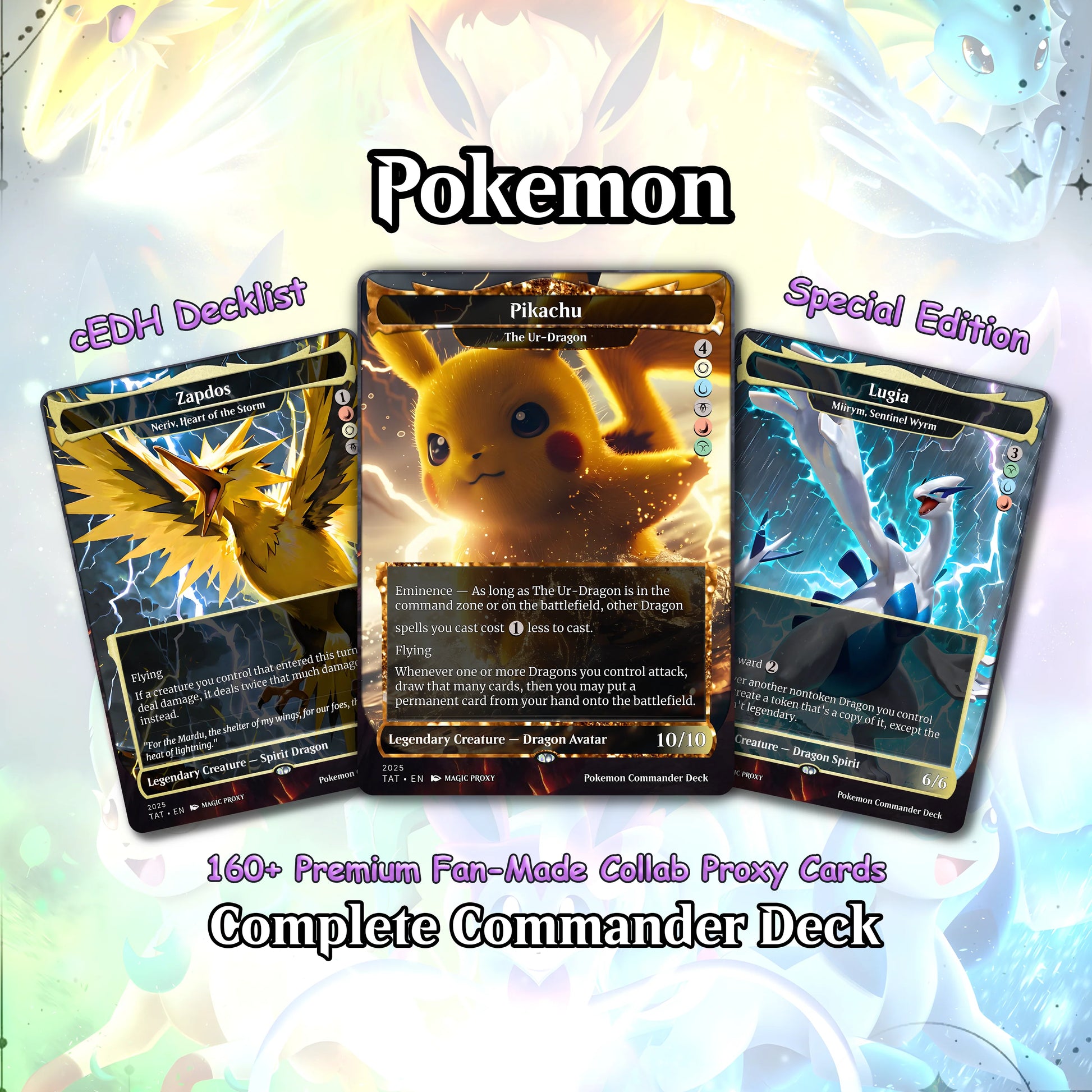 P.o.k.e.m.o.n Commander cEDH Deck - P.o.k.e.m.o.n Commander Magic Commander - Magic Proxy Deck with 160+ Unique Cards - 
