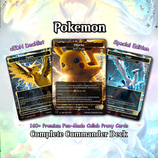 P.o.k.e.m.o.n Commander cEDH Deck - P.o.k.e.m.o.n Commander Magic Commander - Magic Proxy Deck with 160+ Unique Cards - 