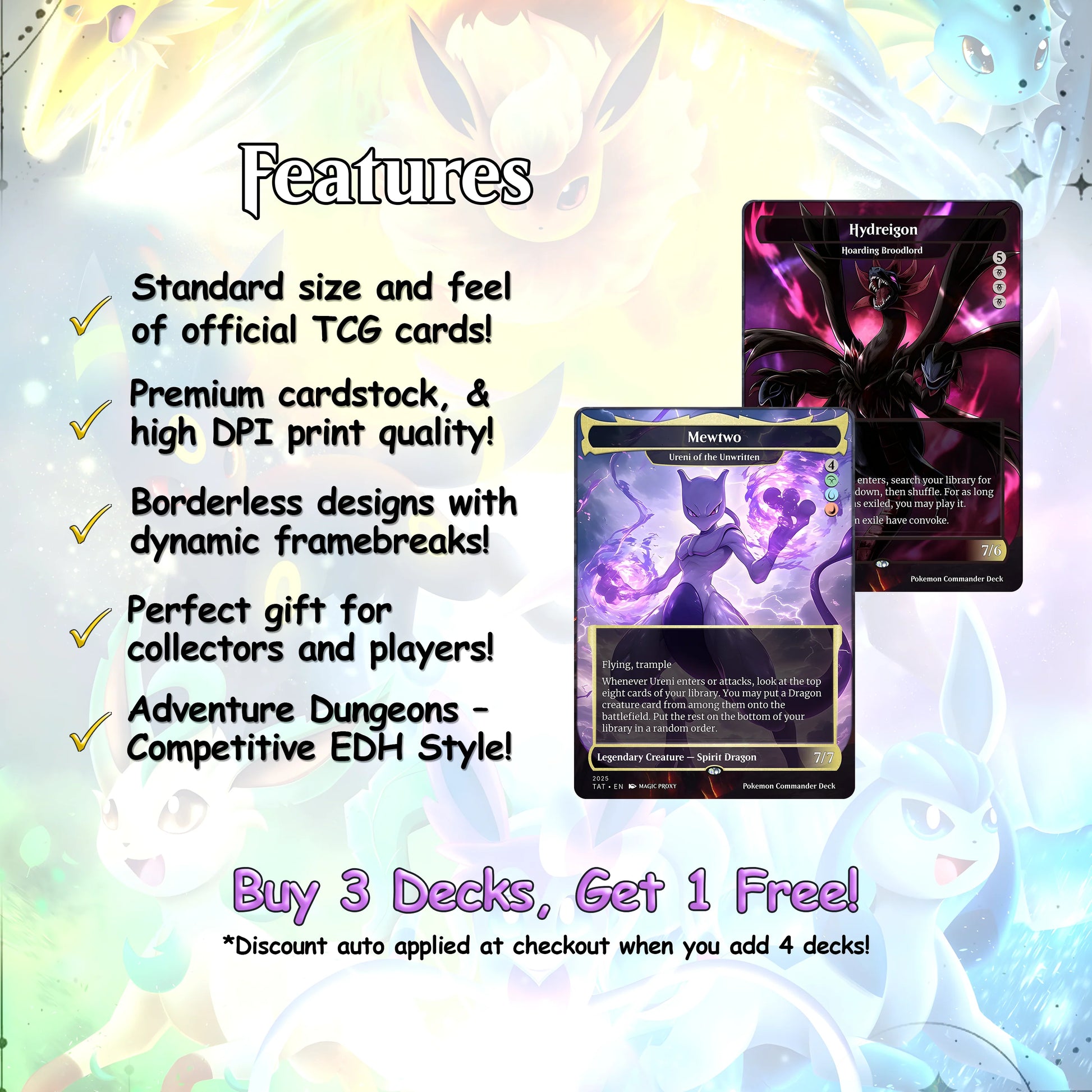P.o.k.e.m.o.n Commander cEDH Deck - P.o.k.e.m.o.n Commander Magic Commander - Magic Proxy Deck with 160+ Unique Cards - 