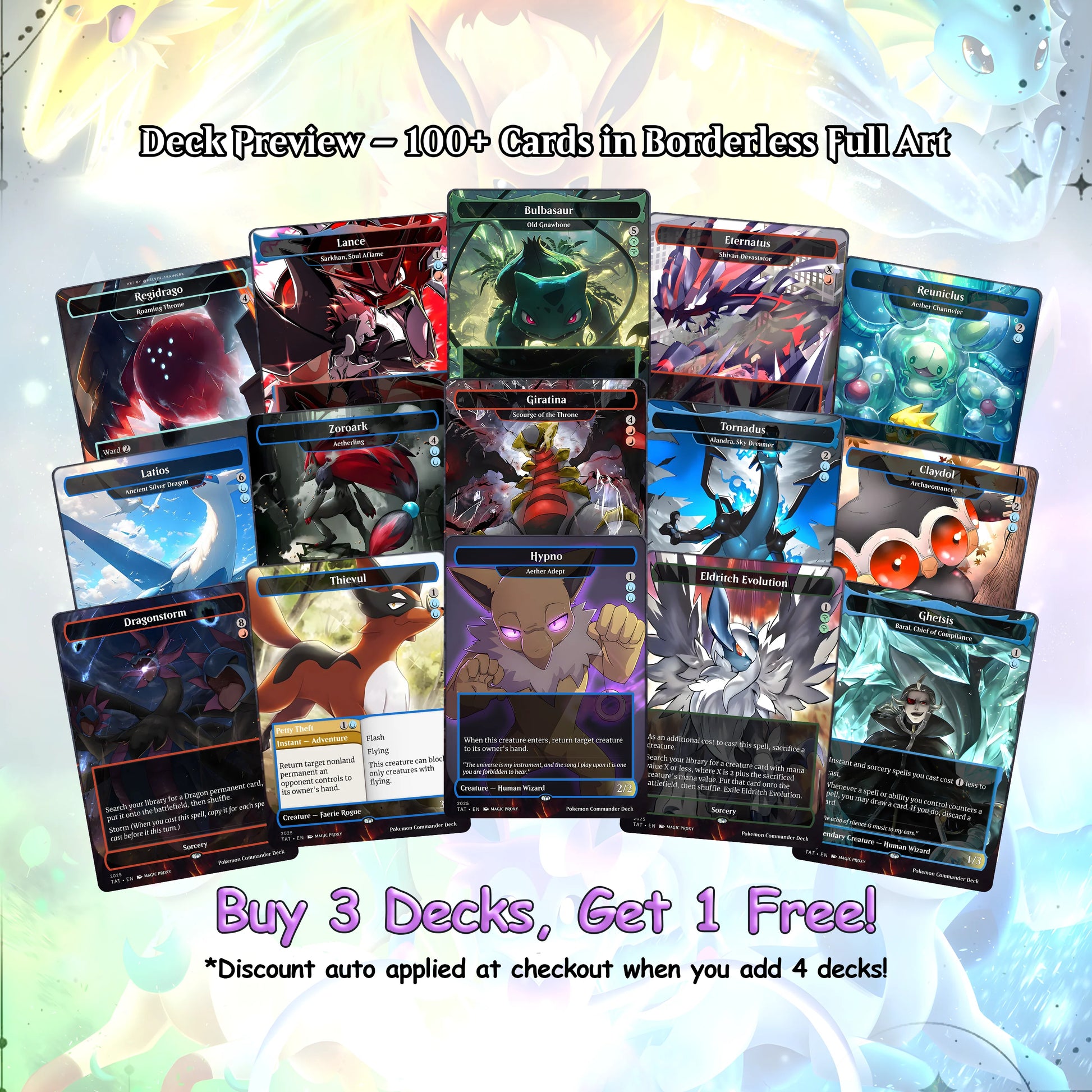 P.o.k.e.m.o.n Commander cEDH Deck - P.o.k.e.m.o.n Commander Magic Commander - Magic Proxy Deck with 160+ Unique Cards - 