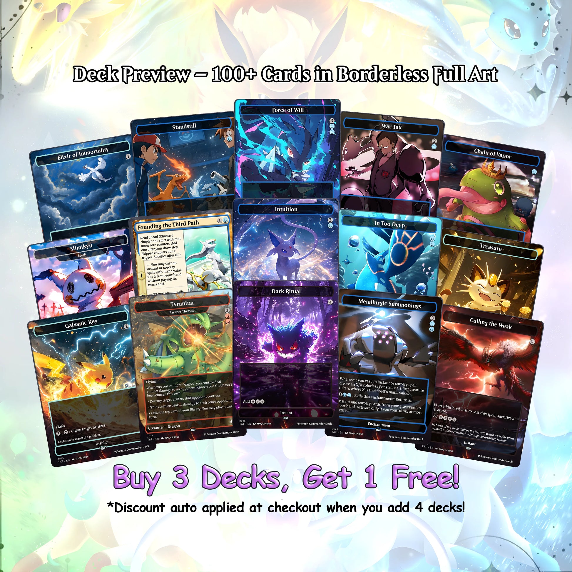 P.o.k.e.m.o.n Commander cEDH Deck - P.o.k.e.m.o.n Commander Magic Commander - Magic Proxy Deck with 160+ Unique Cards - 