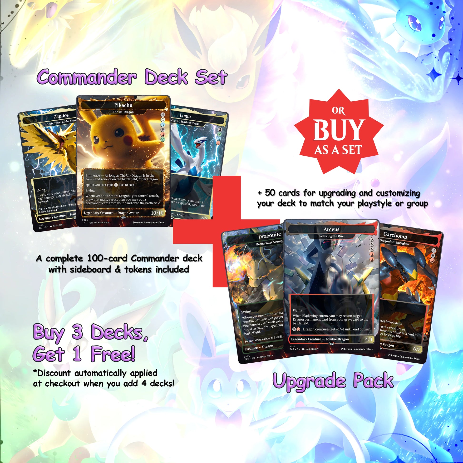 P.o.k.e.m.o.n Commander cEDH Deck - P.o.k.e.m.o.n Commander Magic Commander - Magic Proxy Deck with 160+ Unique Cards - 