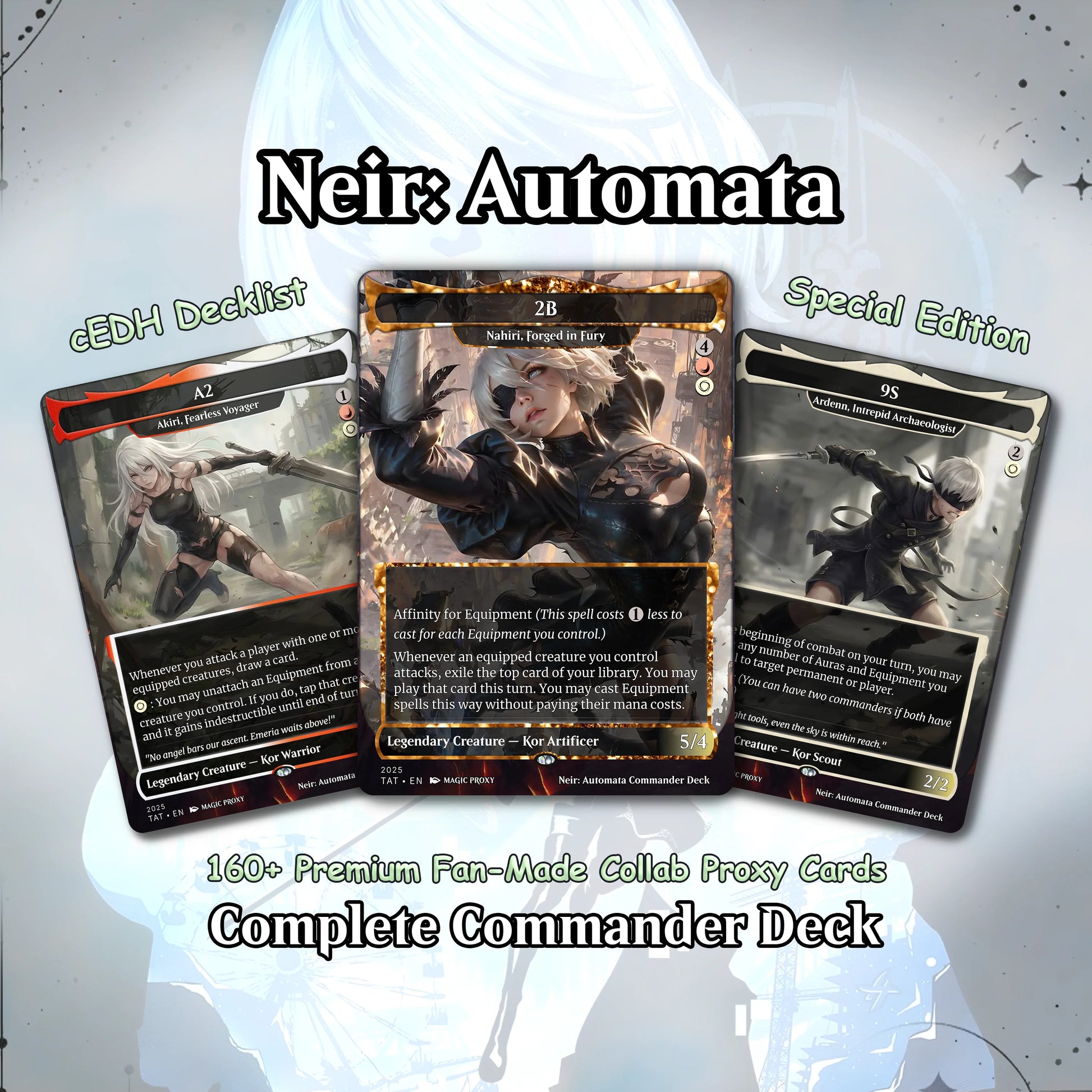 Neir: Automata Commander cEDH Deck - Fate - Grand Oder Commander Magic Commander - Magic Proxy Deck with 160+ Unique Car