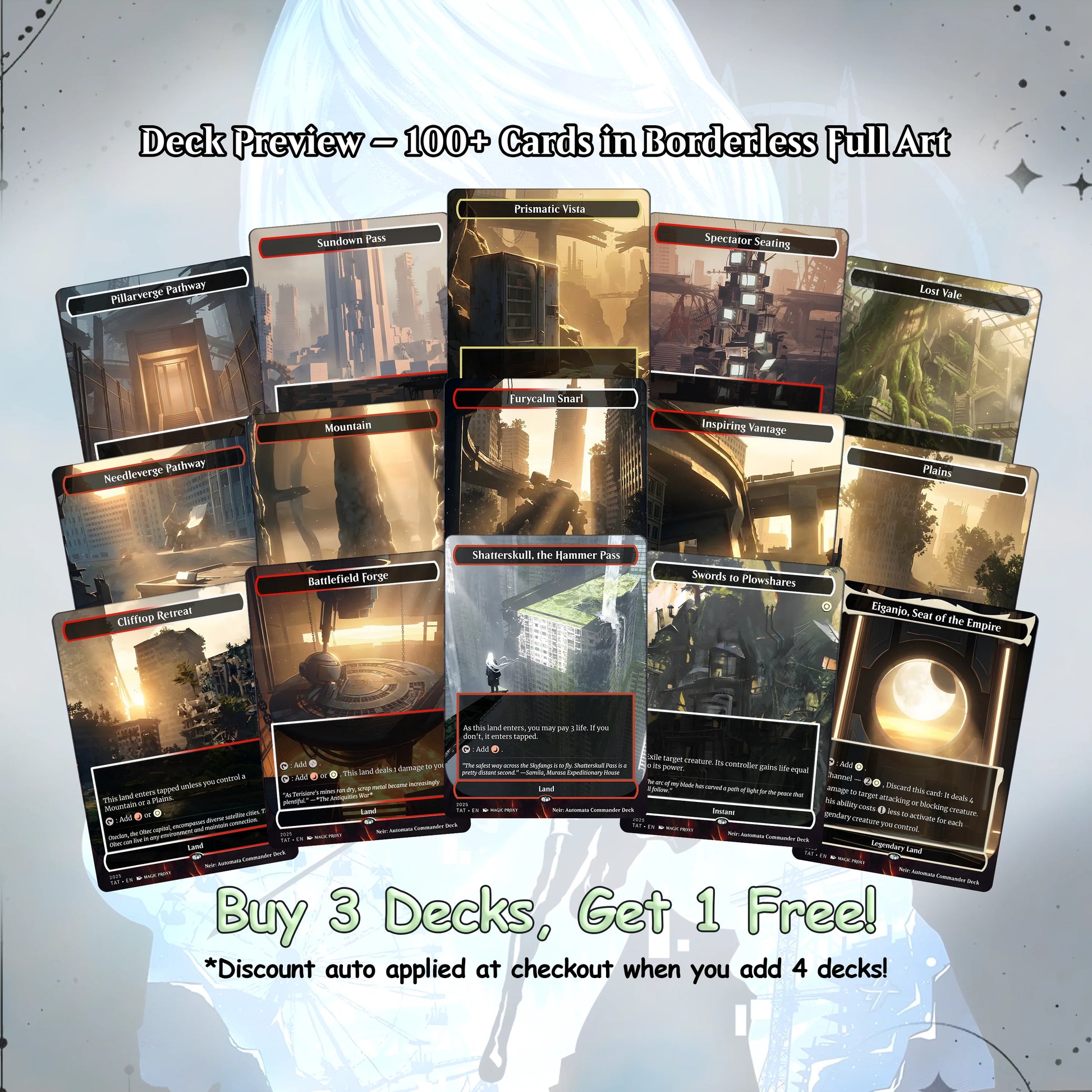 Neir: Automata Commander cEDH Deck - Fate - Grand Oder Commander Magic Commander - Magic Proxy Deck with 160+ Unique Car