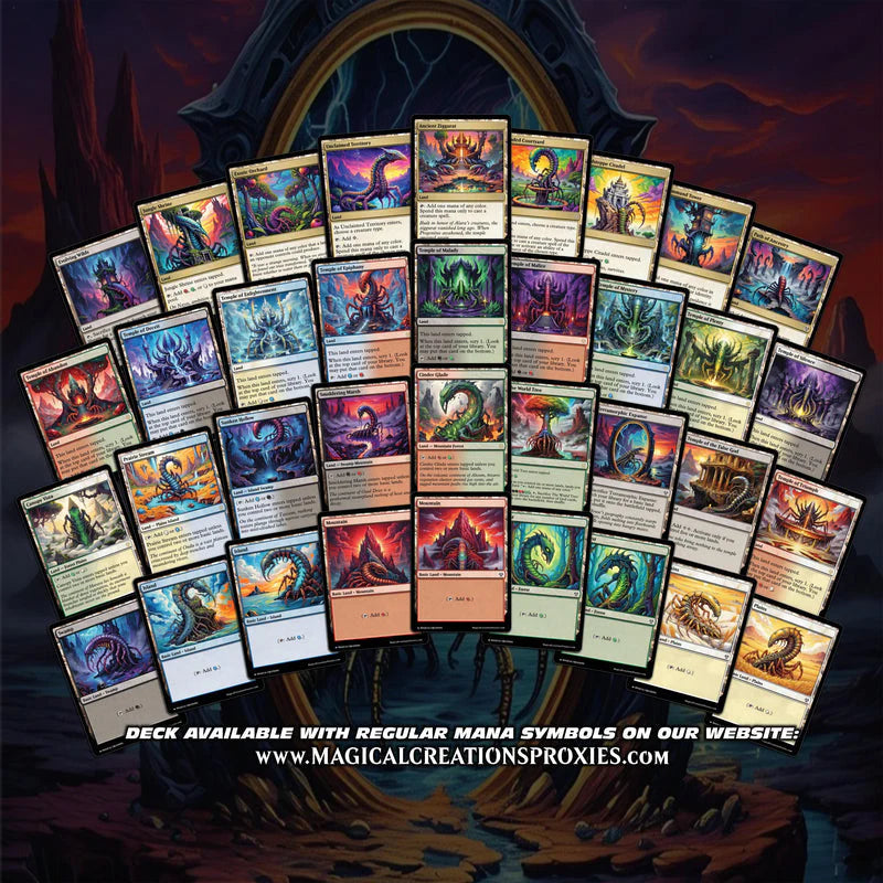 S.l.i.v.e.r Tribal Commander Deck - High Quality MTG Proxies for Commander EDH, Full 100 Card Ready to Play Deck with Cu