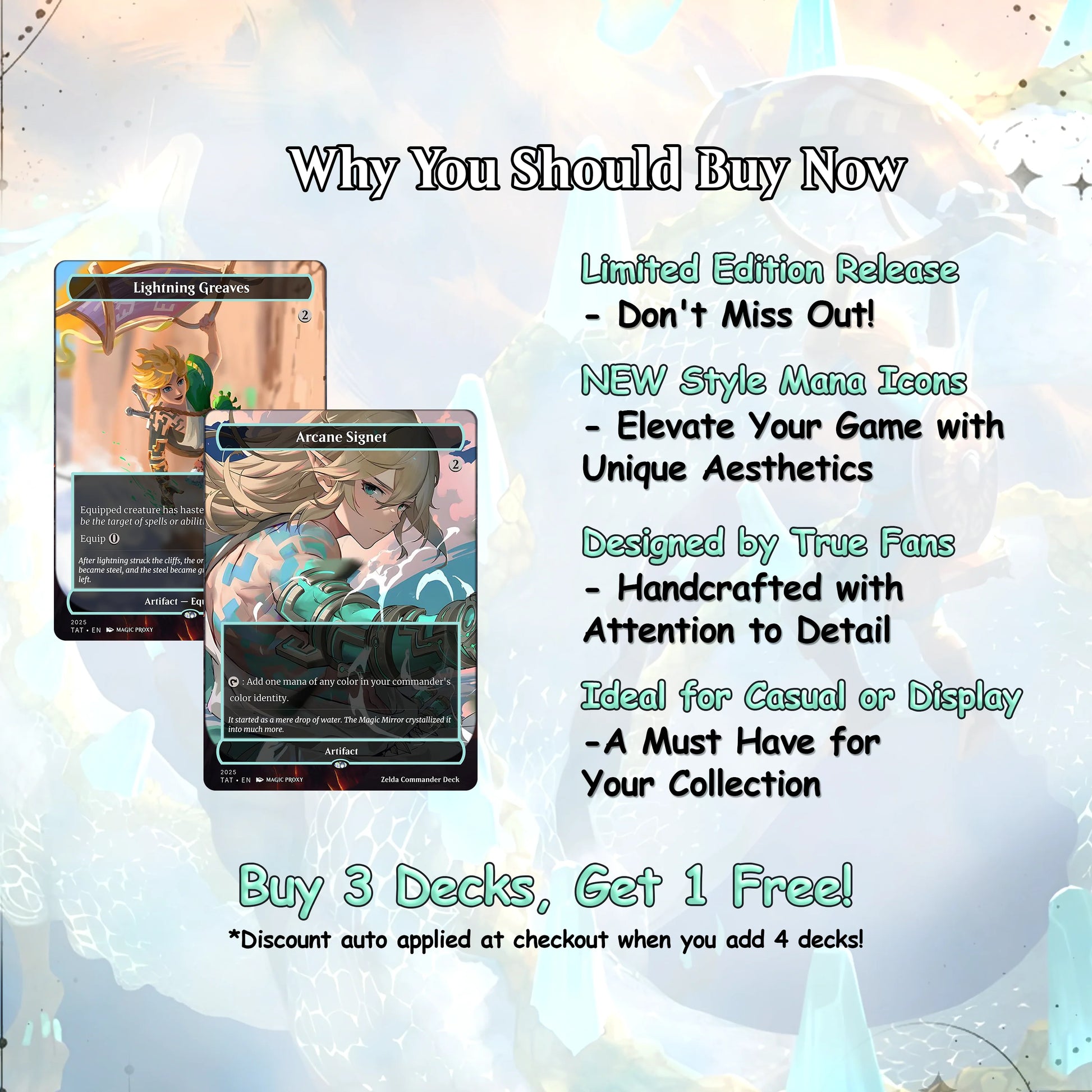 Saviors of Hyrule – 100 Card Zelda Themed Commander | Custom MTG Proxy EDH