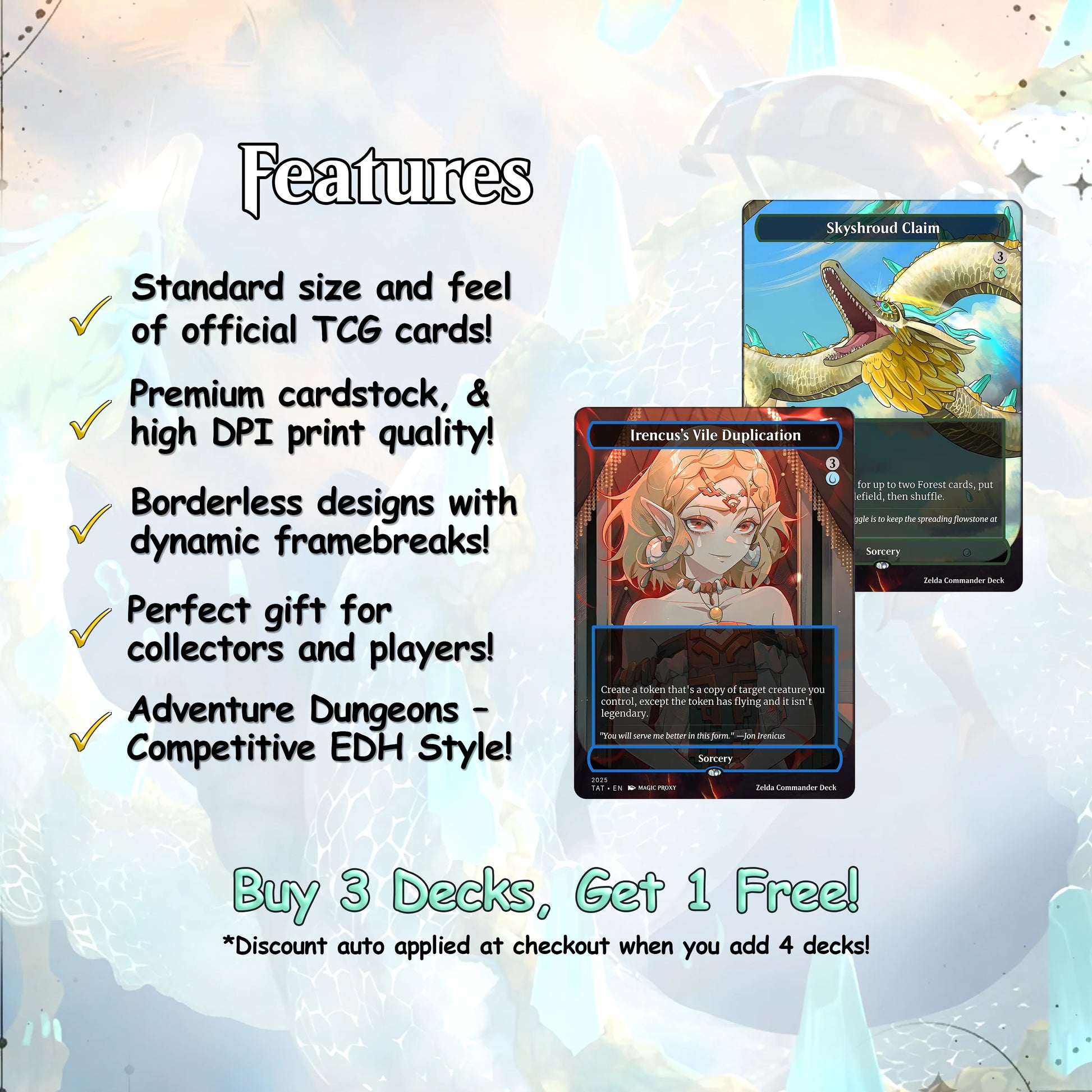 Saviors of Hyrule – 100 Card Zelda Themed Commander | Custom MTG Proxy EDH