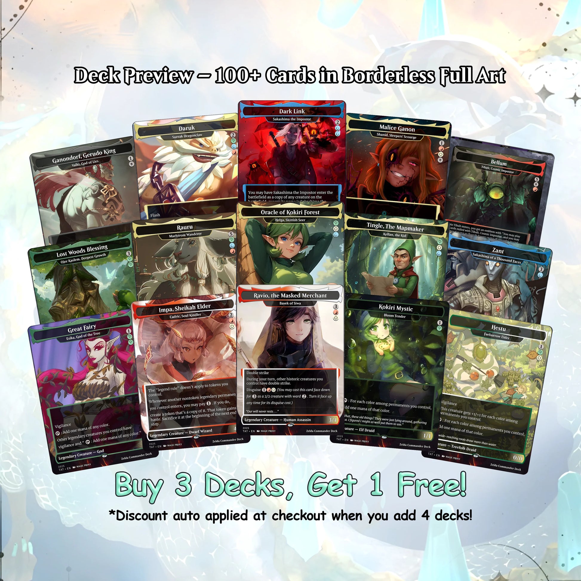 Saviors of Hyrule – 100 Card Zelda Themed Commander | Custom MTG Proxy EDH