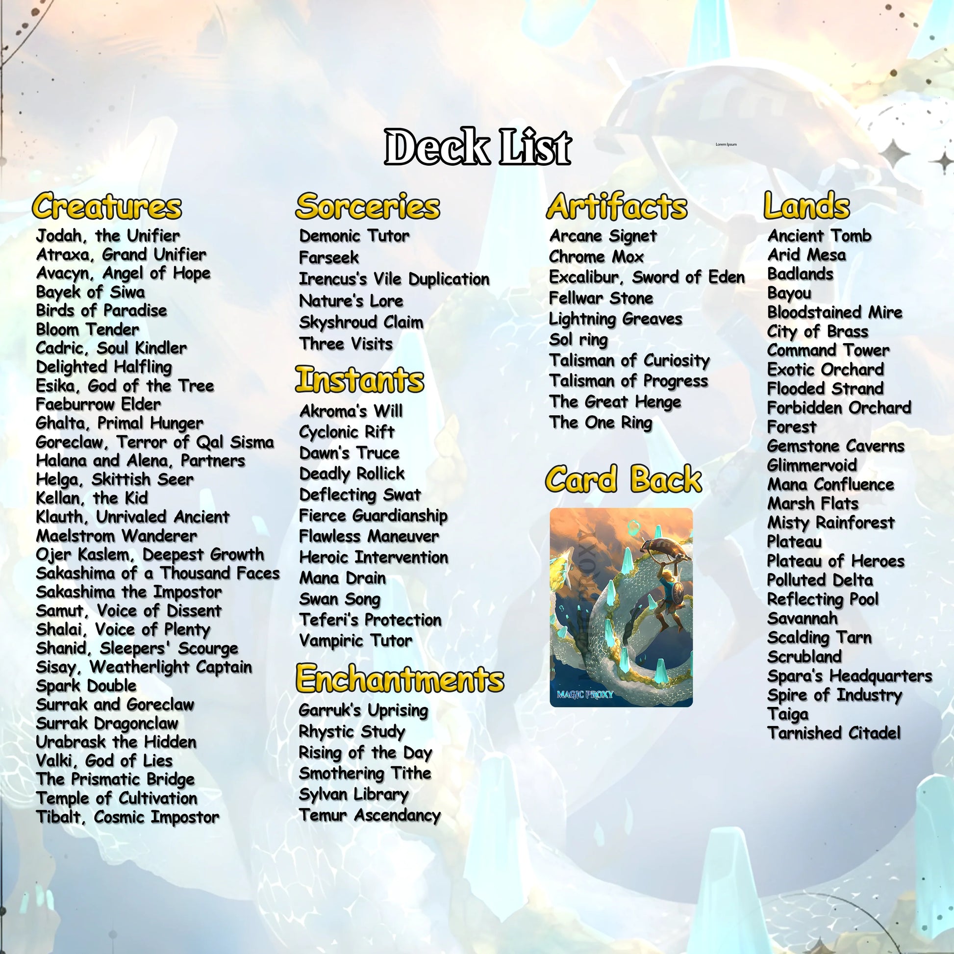 Saviors of Hyrule – 100 Card Zelda Themed Commander | Custom MTG Proxy EDH