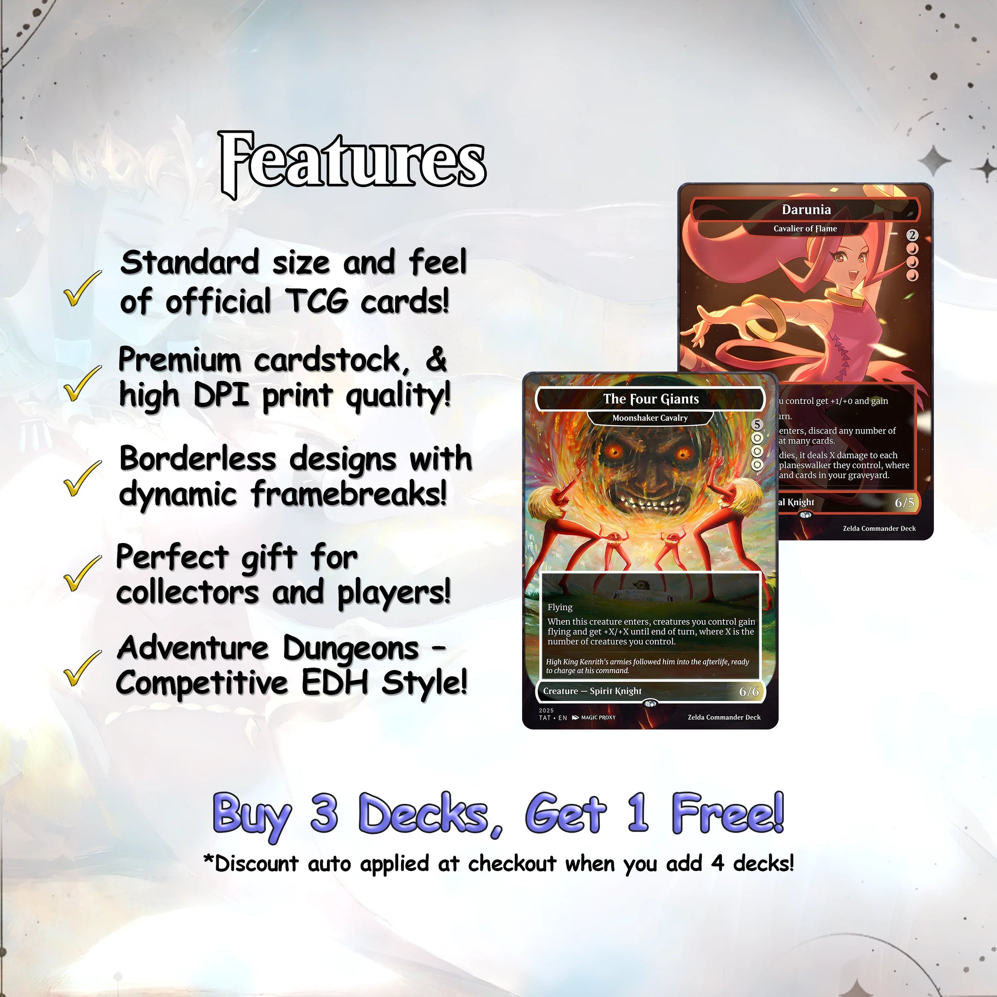 Saviors of Hyrule Commander cEDH Deck - Saviors of Hyrule Commander Magic Commander - Magic Proxy Deck with 160+ Unique 