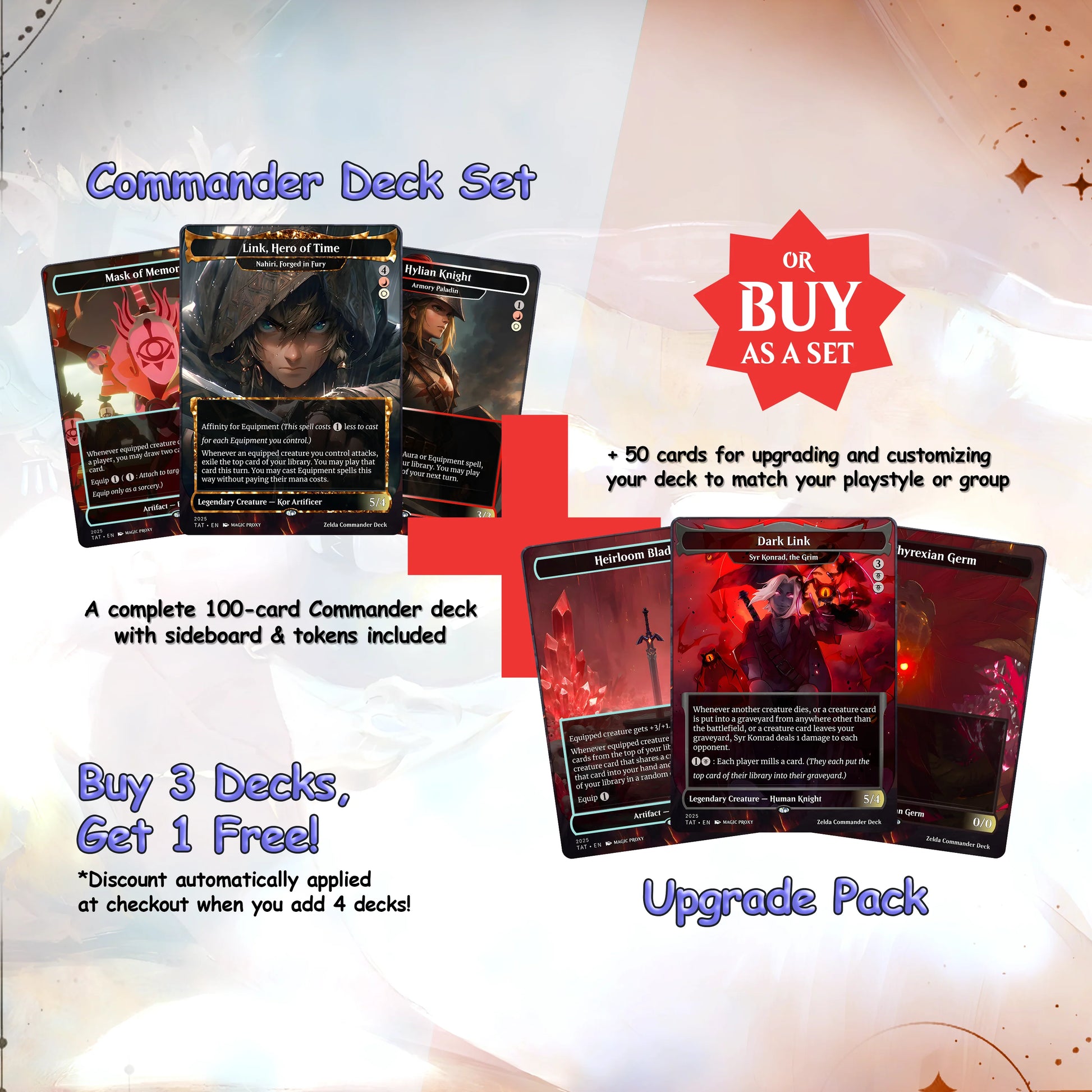 Saviors of Hyrule Commander cEDH Deck - Saviors of Hyrule Commander Magic Commander - Magic Proxy Deck with 160+ Unique 