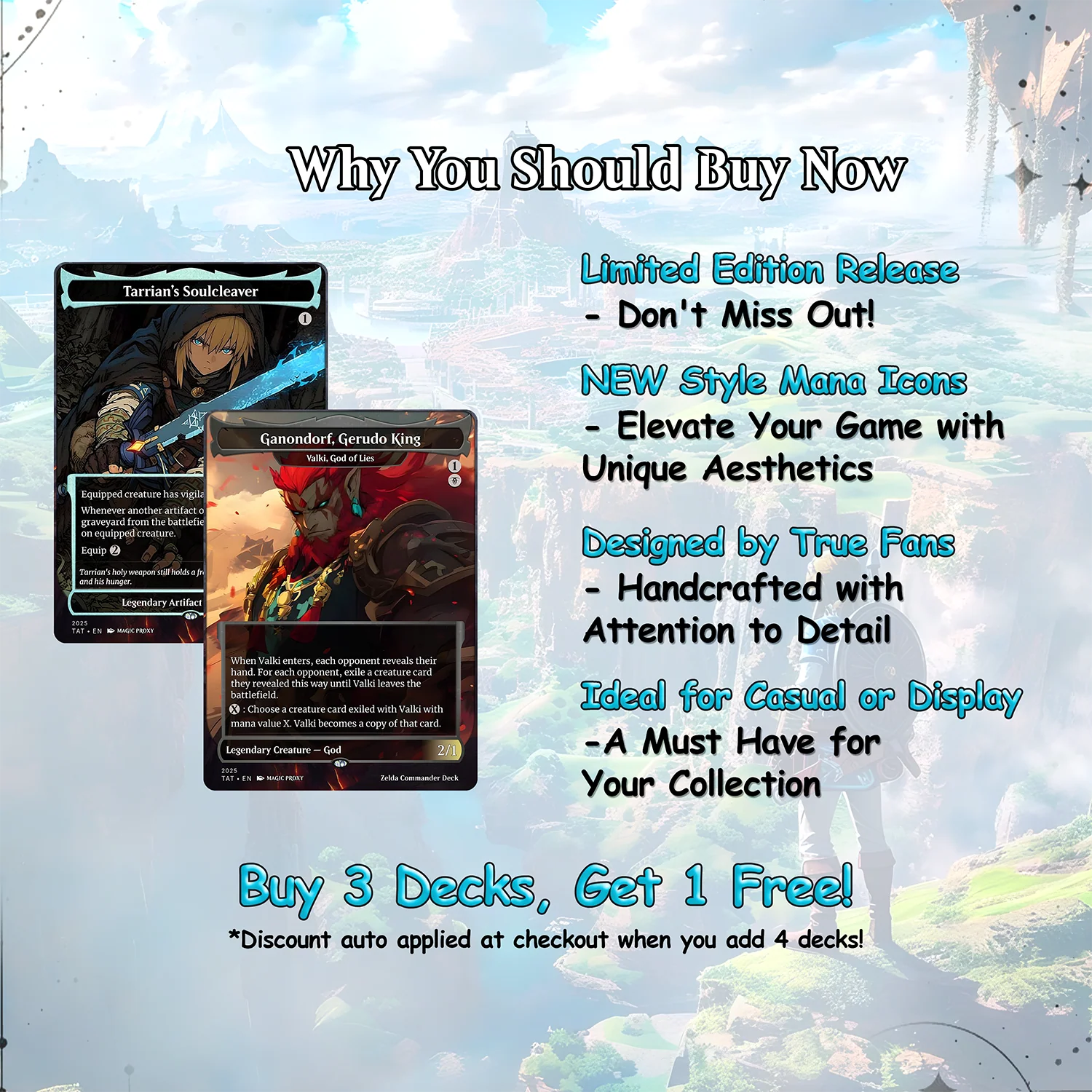 Saviors of Hyrule Commander cEDH Deck - Saviors of Hyrule Commander Magic Commander - Magic Proxy Deck with 160+ Unique 