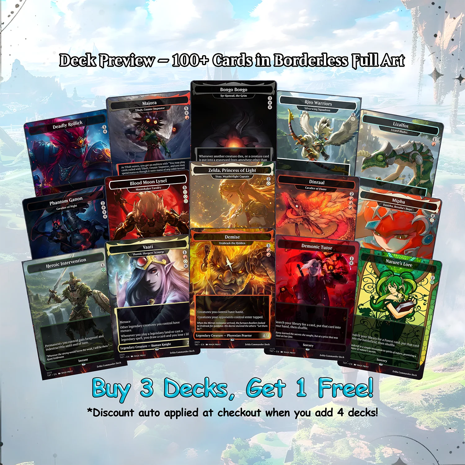 Saviors of Hyrule Commander cEDH Deck - Saviors of Hyrule Commander Magic Commander - Magic Proxy Deck with 160+ Unique 
