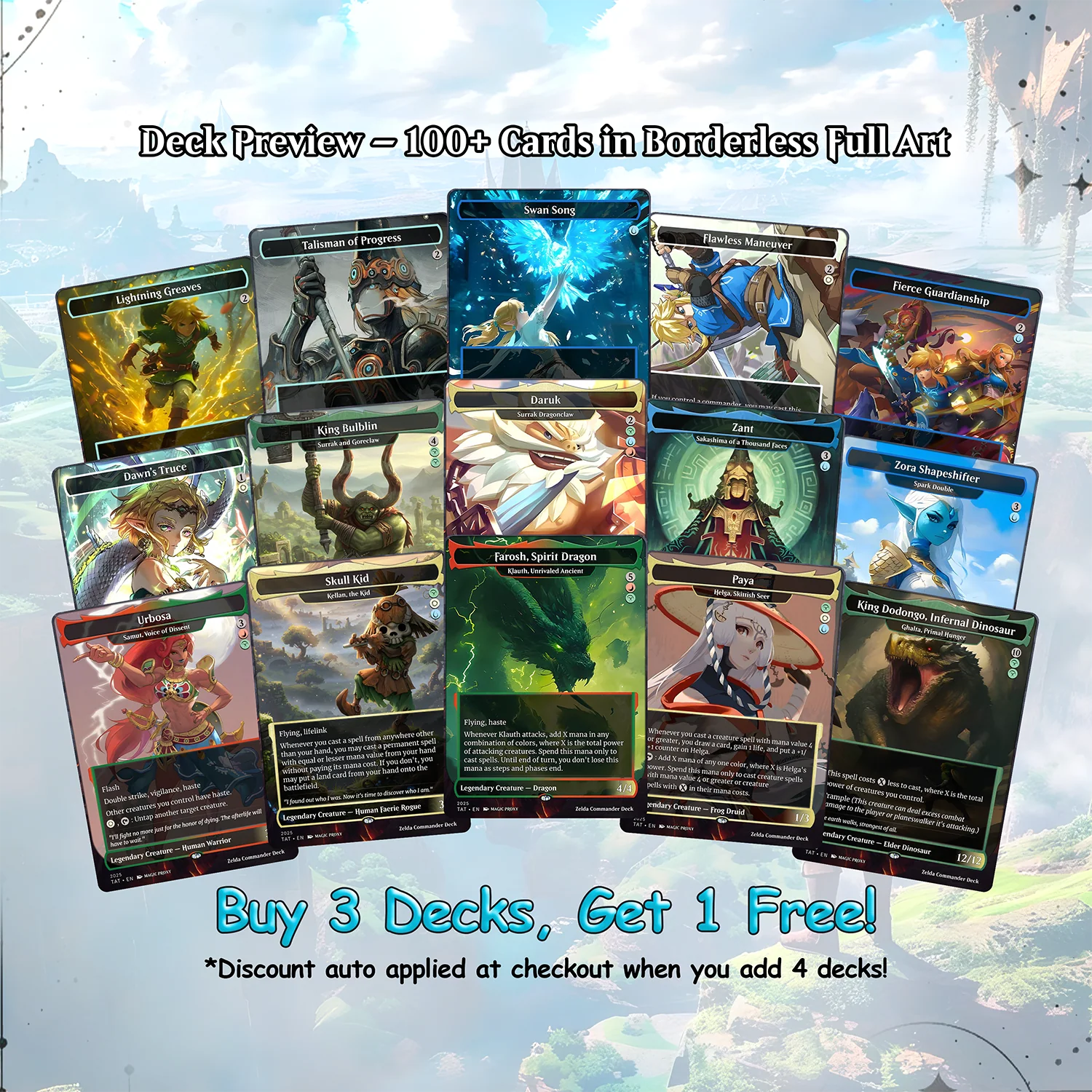 Saviors of Hyrule Commander cEDH Deck - Saviors of Hyrule Commander Magic Commander - Magic Proxy Deck with 160+ Unique 