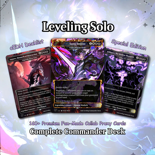 Solo Leveling cEDH Deck - Solo Leveling Magic Commander - Magic Proxy Deck with 160+ Unique Cards - Custom Cards MTG Pro