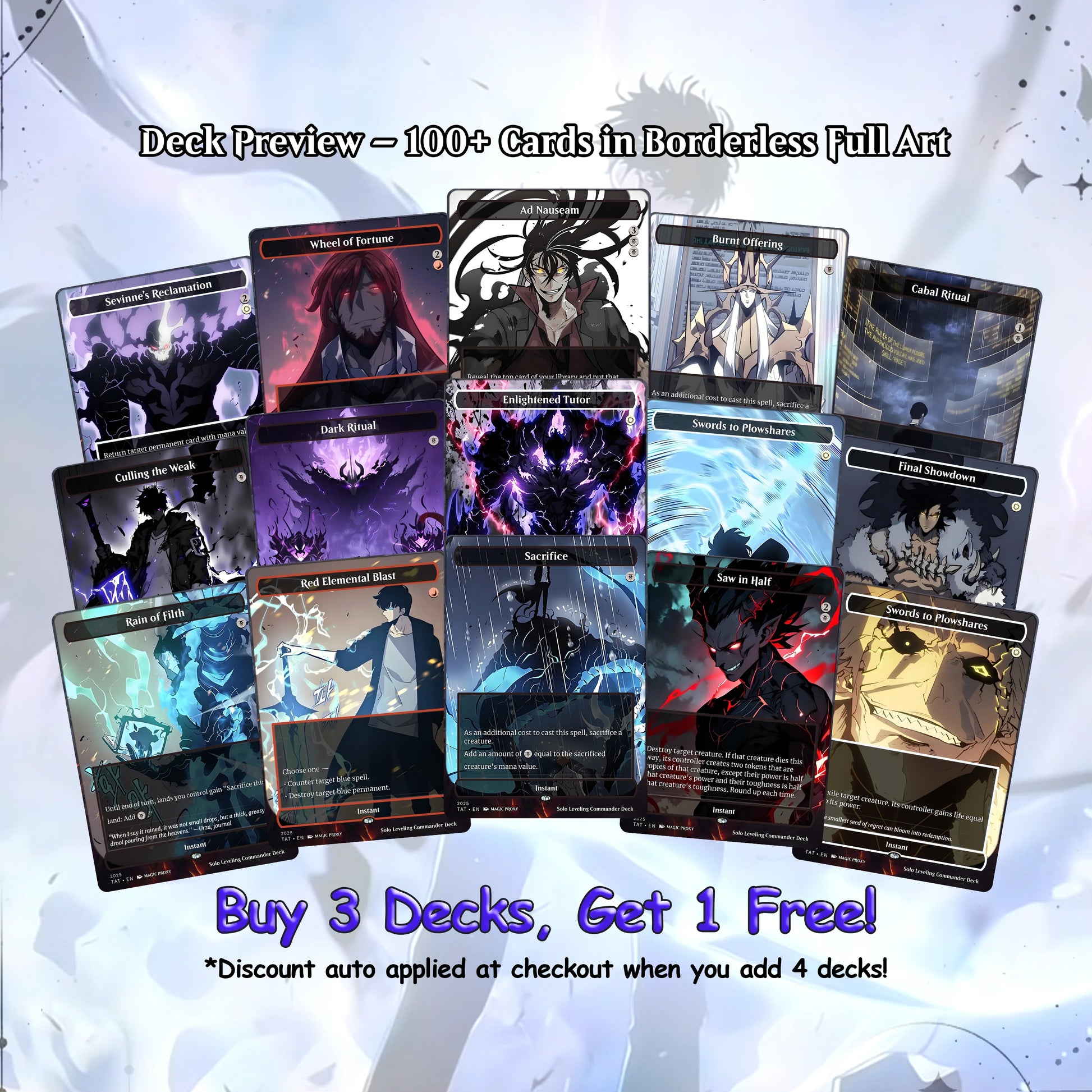 Solo Leveling Commander Deck • Solo Leveling Proxy Card • Custom Mtg Proxies • Mtg Proxy • Mtg Deck Box