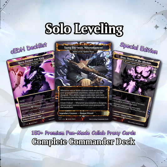 Solo Leveling cEDH Deck - Solo Leveling Magic Commander - Magic Proxy Deck with 170+ Unique Cards - Custom Cards MTG Pro