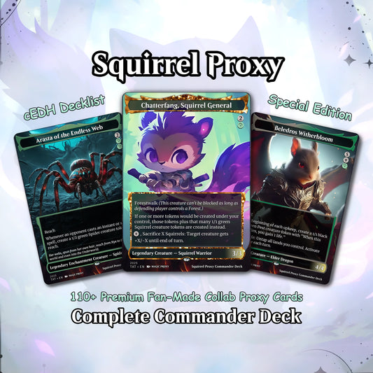 Squirrel Proxy Deck Chatterfang Combo 100 Cards + Sideboard + Tokens | Premium Quality Custom MTG Proxies for EDH Comman
