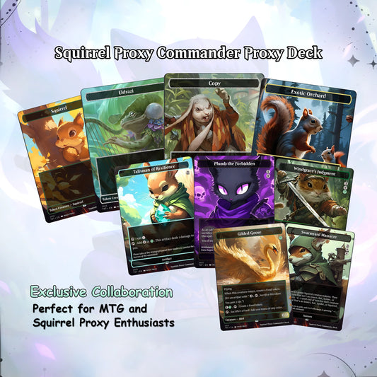 Squirrel Proxy Deck Chatterfang Combo 100 Cards + Sideboard + Tokens | Premium Quality Custom MTG Proxies for EDH Comman